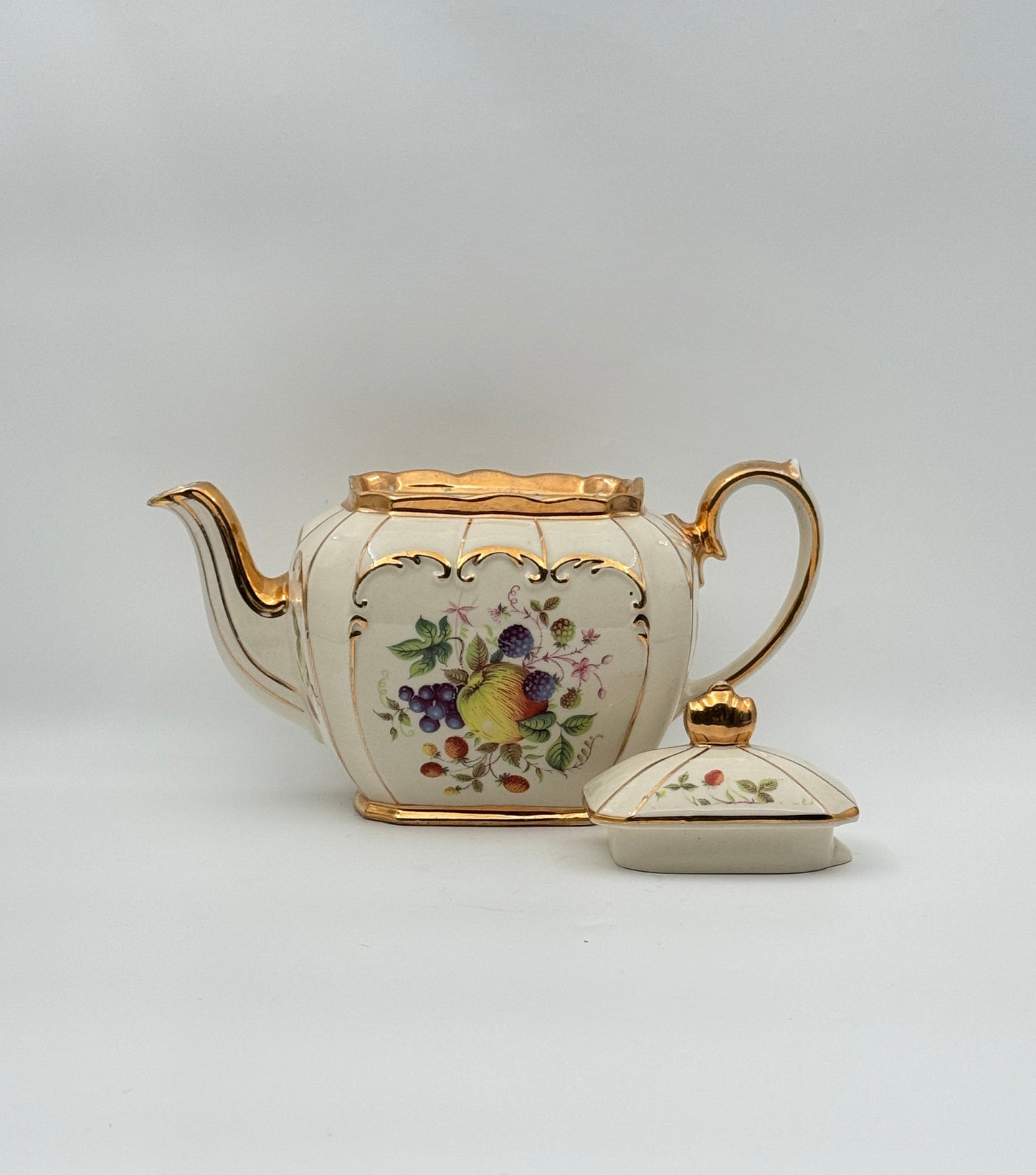 Teapot with Fruit Motif – Made in England