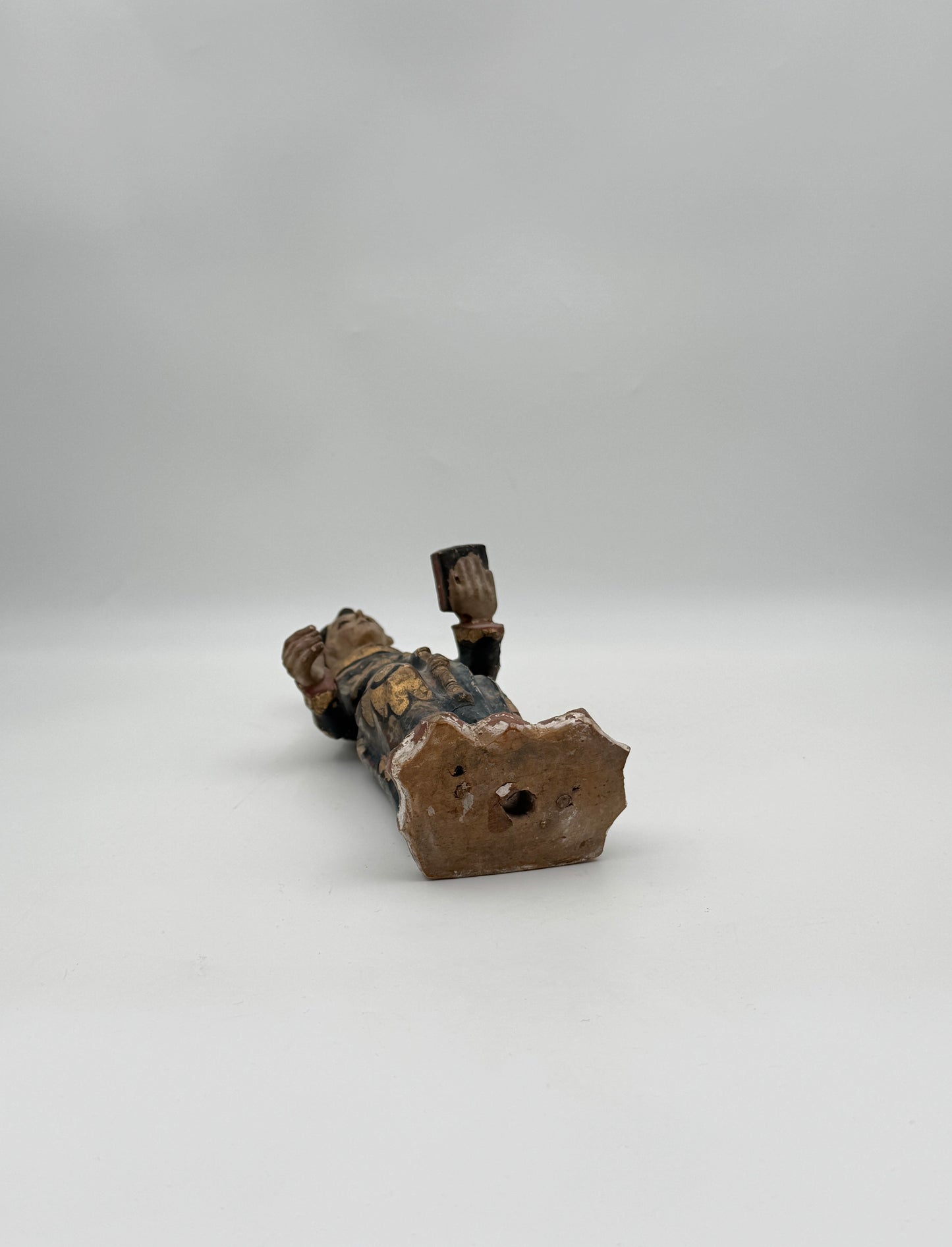 Antique Hand-Carved Santos Figure of St. Anthony of Padua