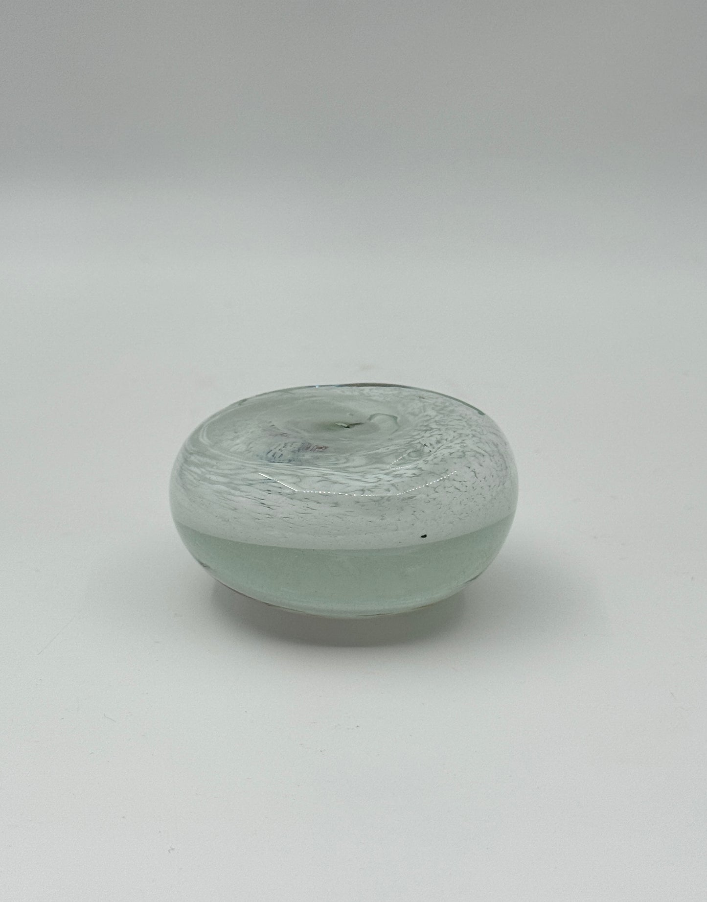 Murano Glass Paperweight – Millefiori Carriage Design – White Base