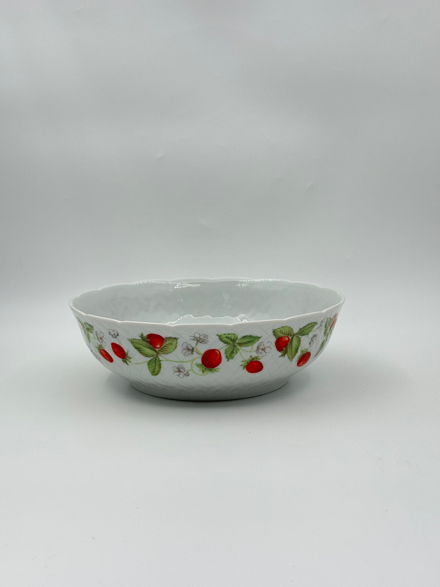 Bernardaud “Fraisiere” Porcelain Bowl – France – 8" Diameter