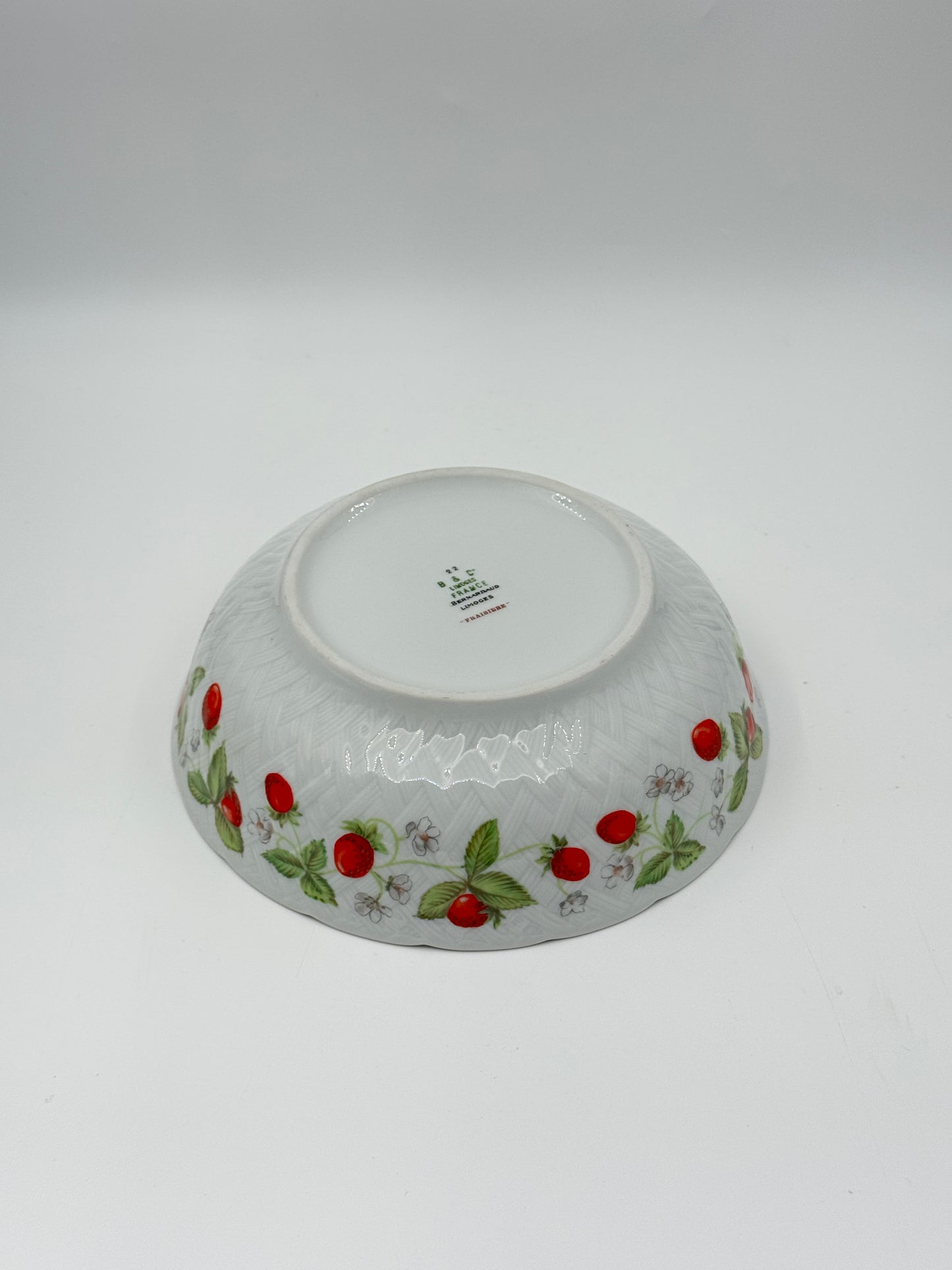 Bernardaud “Fraisiere” Porcelain Bowl – France – 8" Diameter