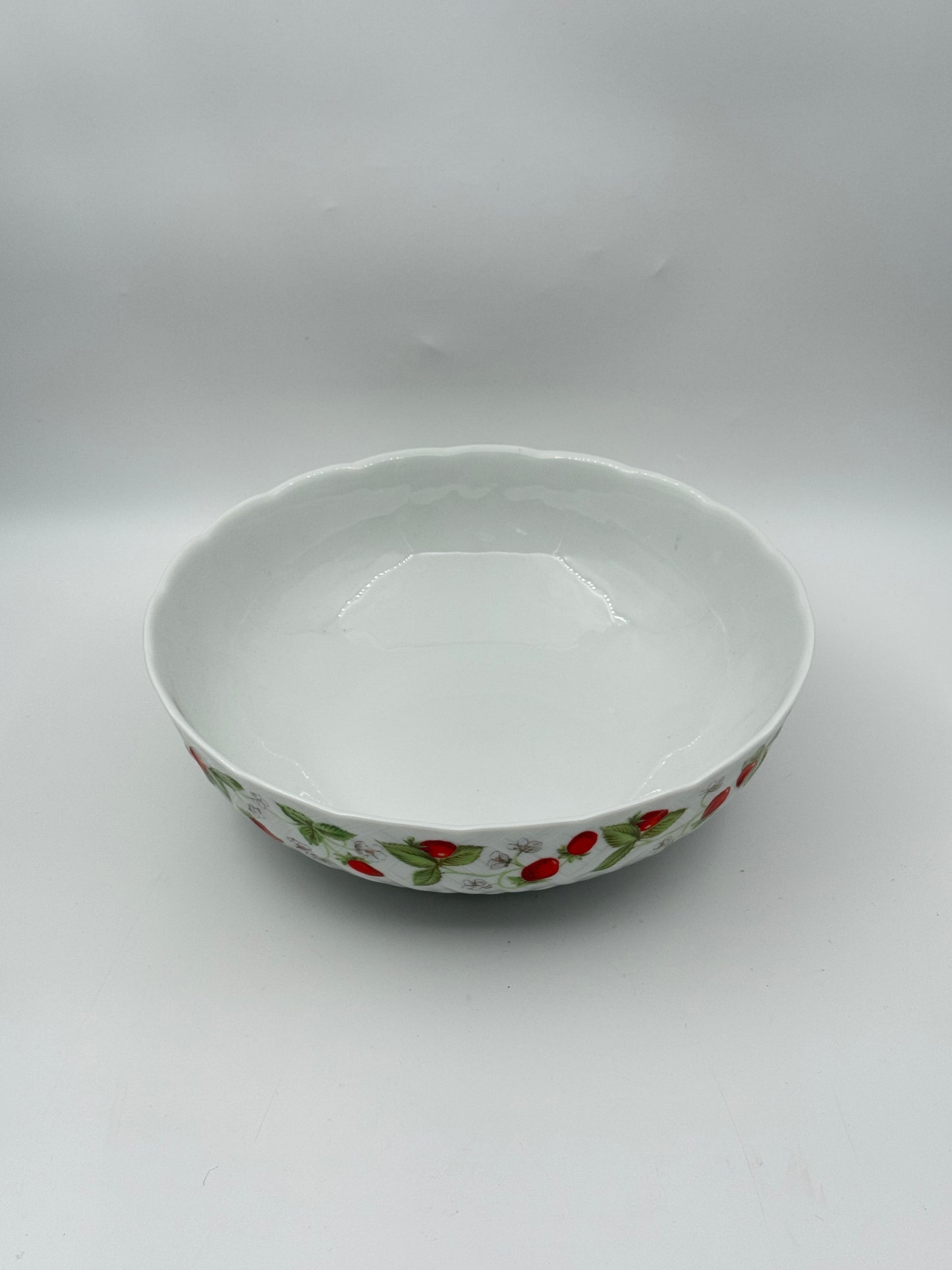 Bernardaud “Fraisiere” Porcelain Bowl – France – 9 3/4" Diameter