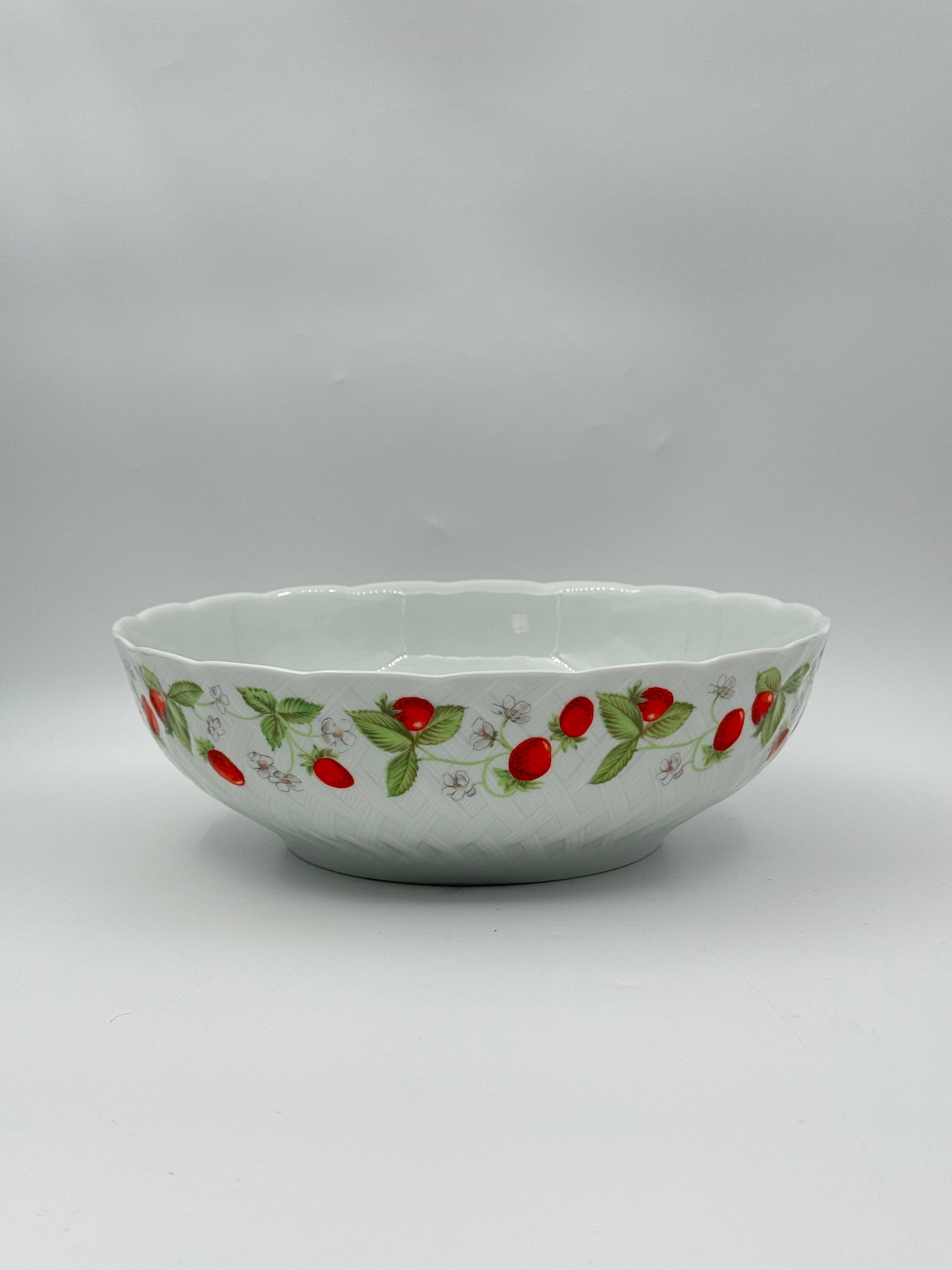 Bernardaud “Fraisiere” Porcelain Bowl – France – 9 3/4" Diameter
