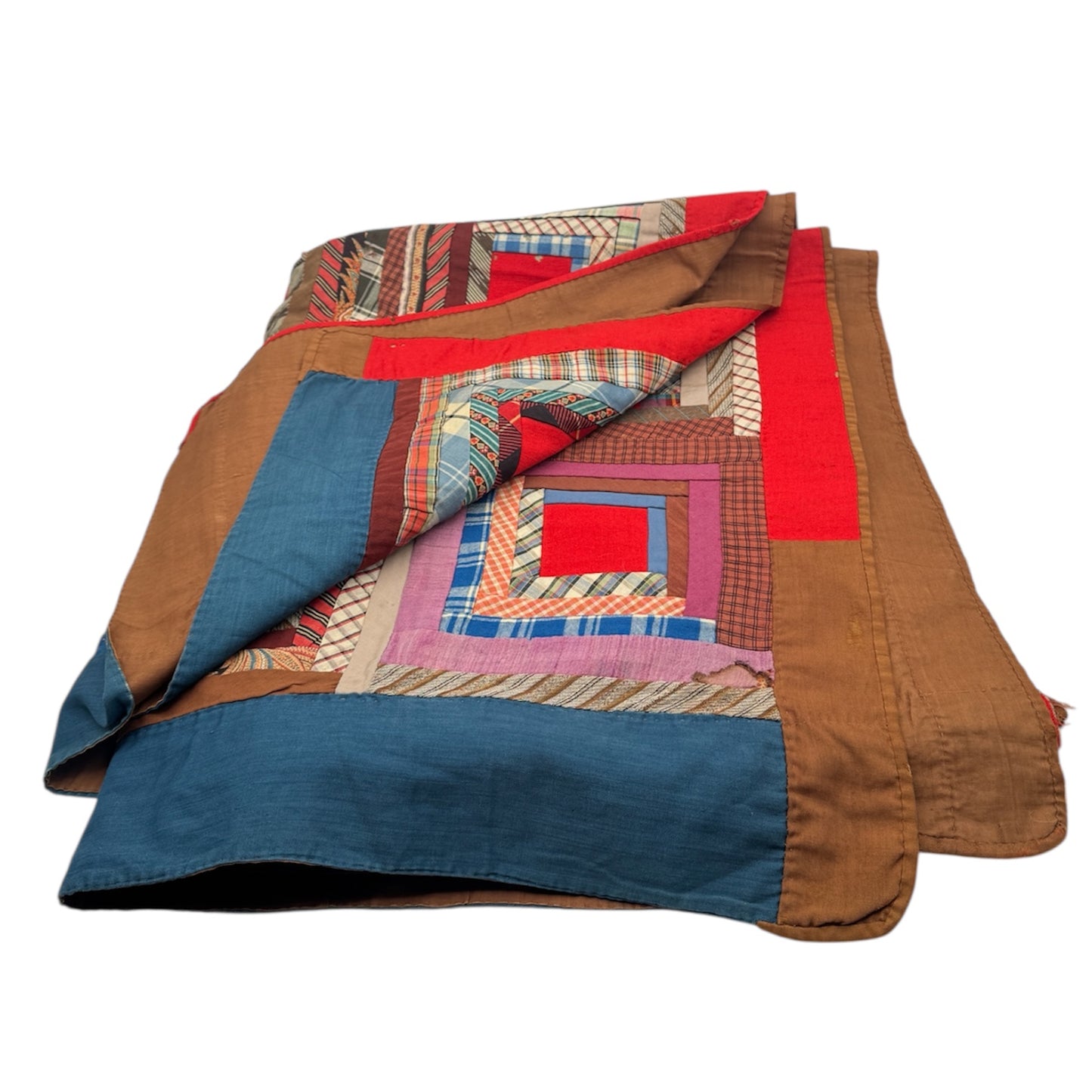 Antique Log Cabin Quilt – Hand-Pieced