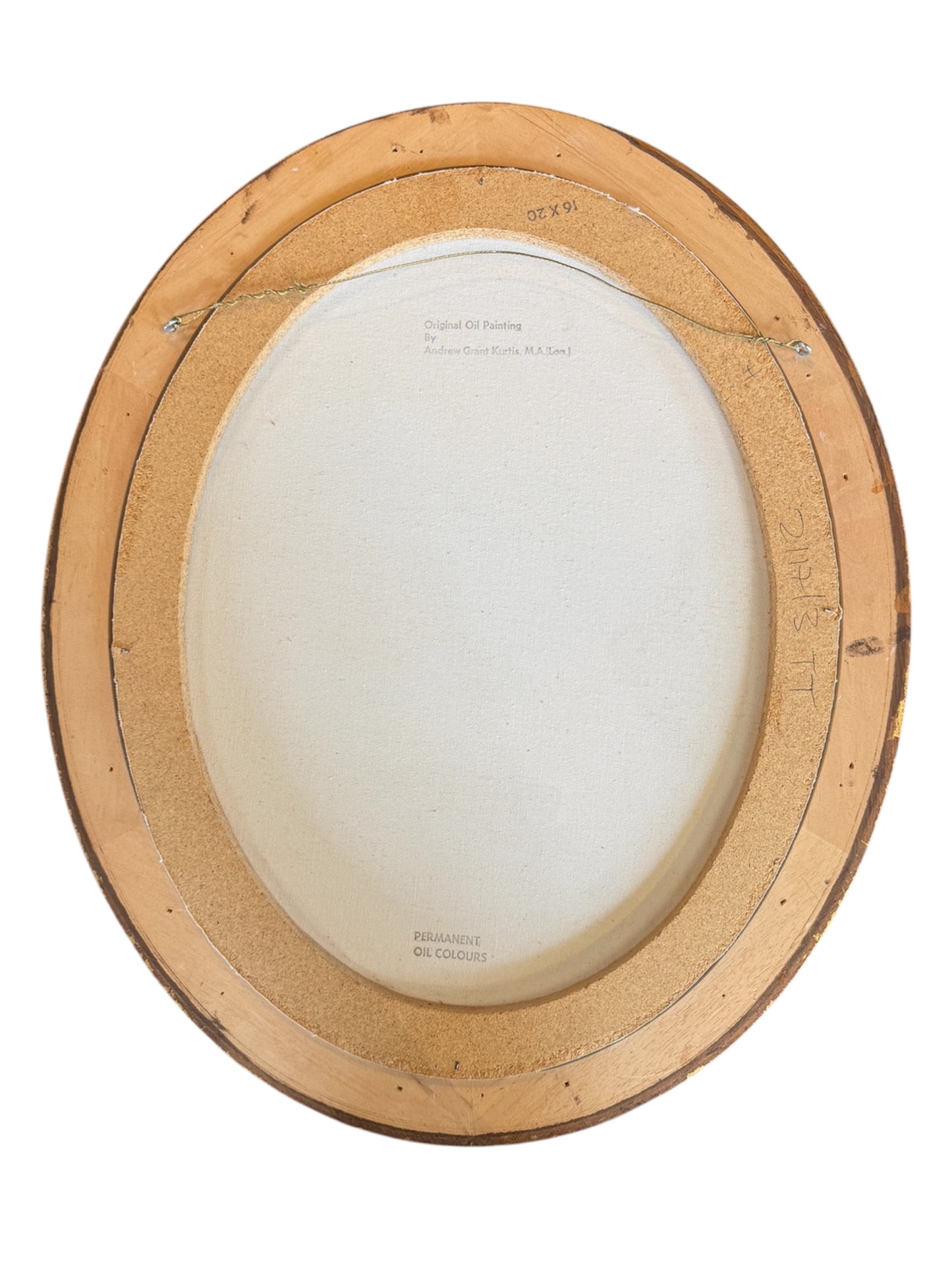 Pair of River Landscape Paintings by Andrew Grant Kurtis – Oval Gold Frames