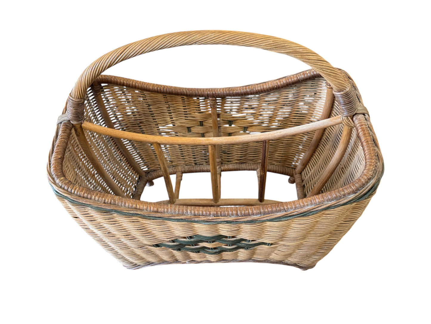 Vintage Wicker Harvest / Magazine Basket