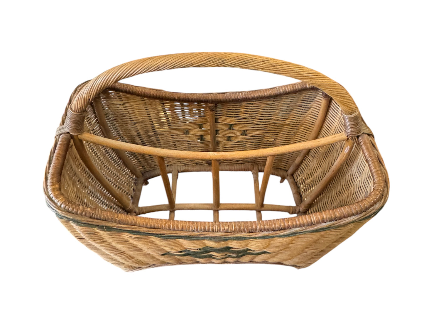Vintage Wicker Harvest / Magazine Basket