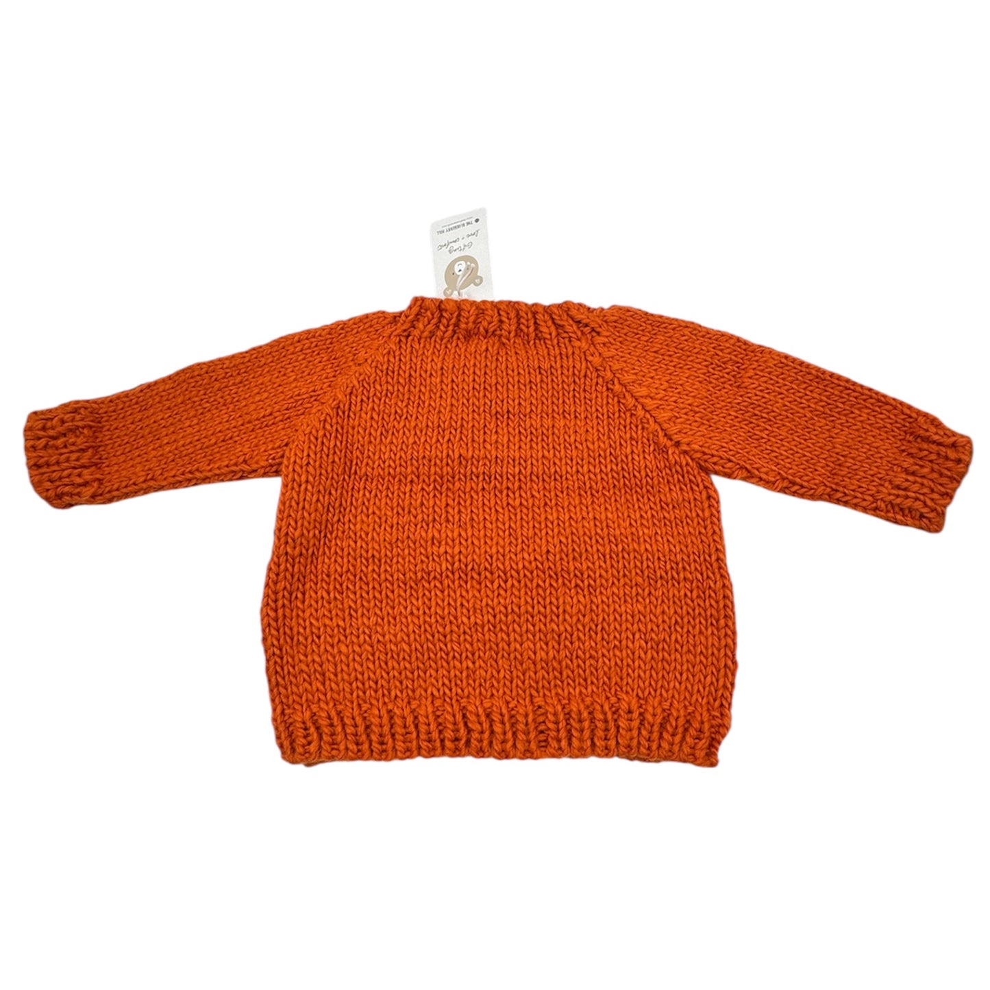The Blueberry Hill Jack-o’-Lantern Sweater – Orange, Size 12–24 Months