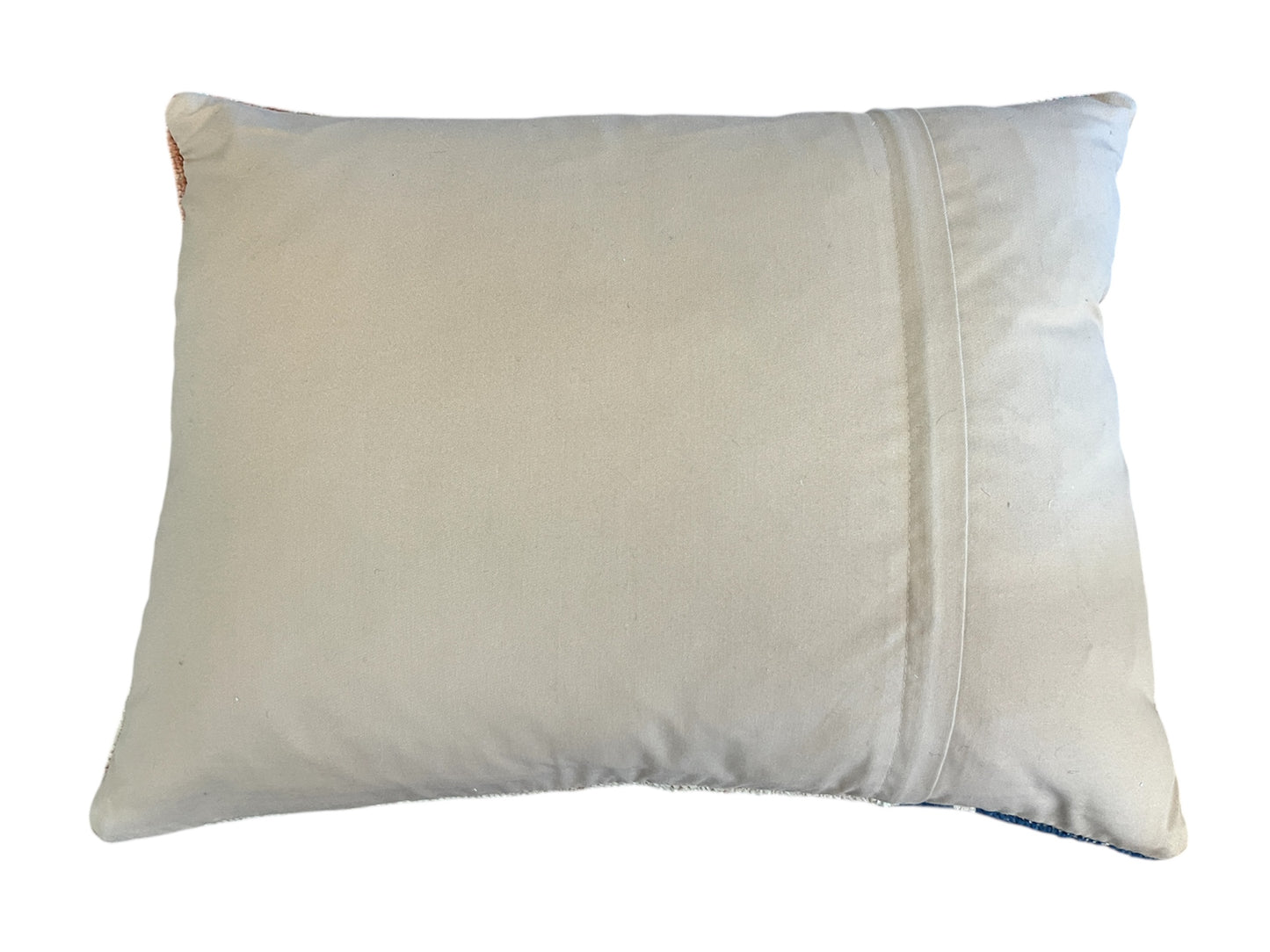 Antique Textile Fragment Pillow – Down Filled – 18" x 24"