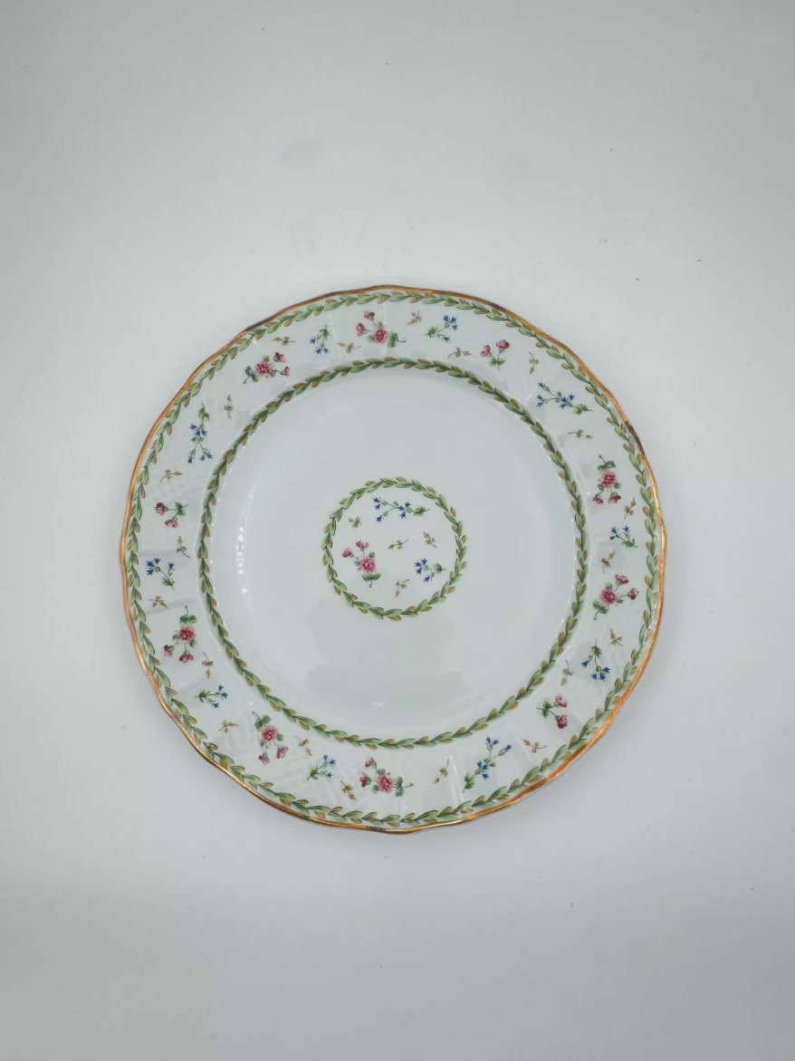 Set of 10 Bernardaud Limoges Artois Vert Green 8.5" Salad Plates – French Porcelain
