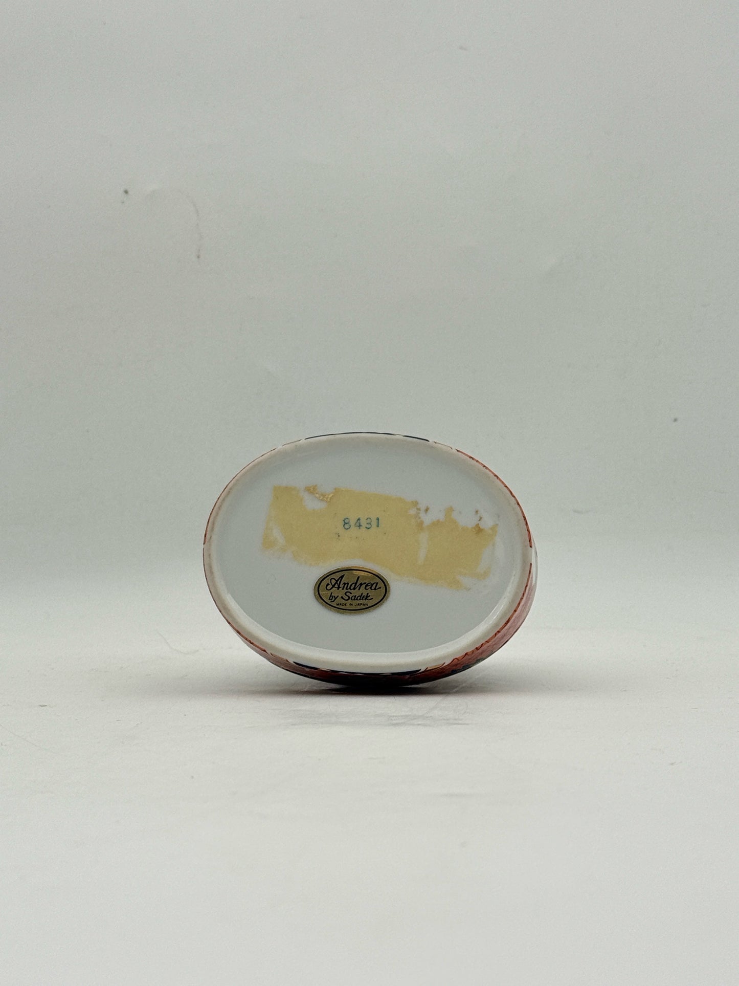 Imari Blue And Red Bunny Rabbit Trinket Box