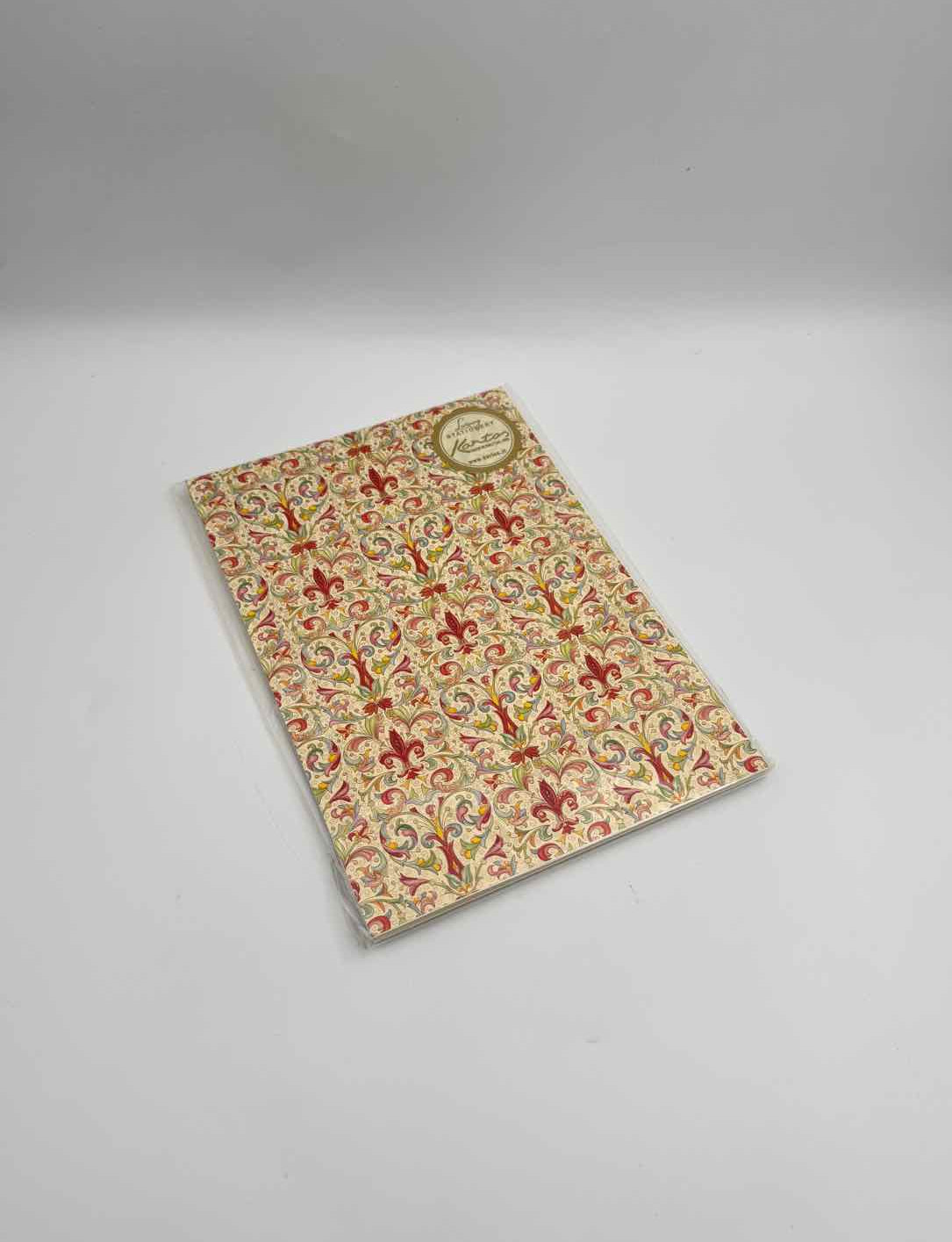Florentine Giglio Fleur De Lis Vertical Notepad A5 Made in Italy
