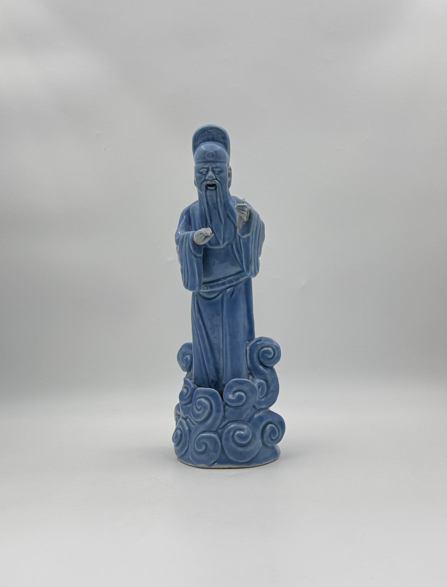 Chinese Porcelain Figure – Soft Blue Glaze
