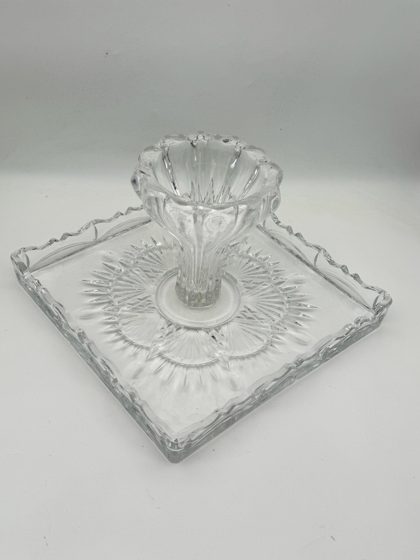 Freedom By Godinger Square Crystal Cake Pedestal Cake Stand