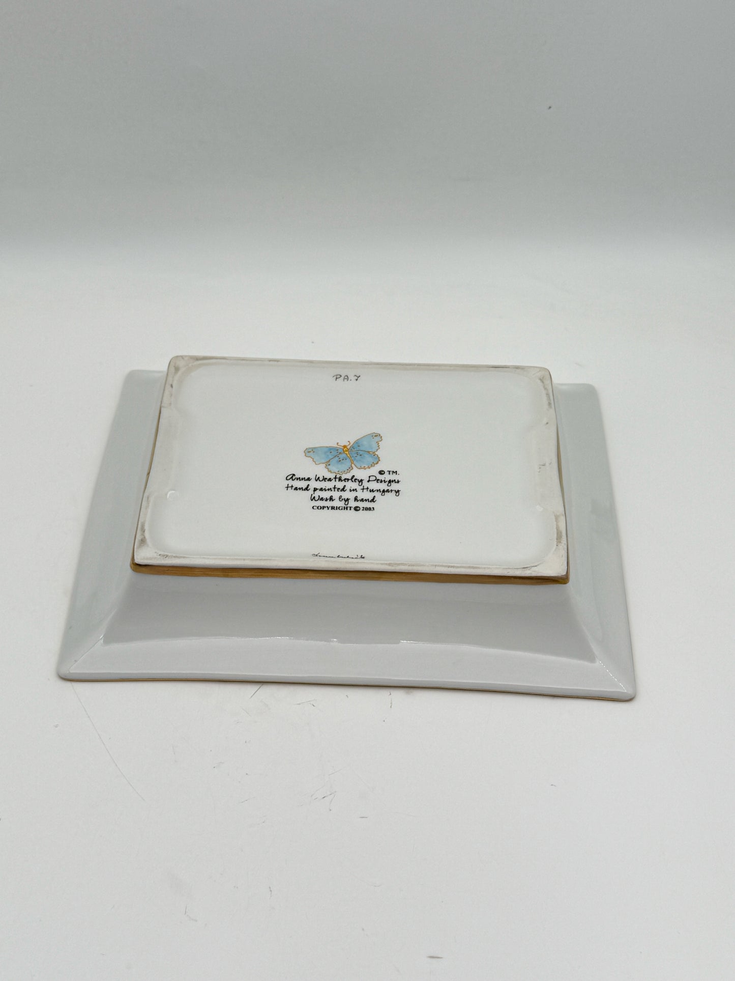 Anna Weatherly Handpainted Server Or Trinket Tray