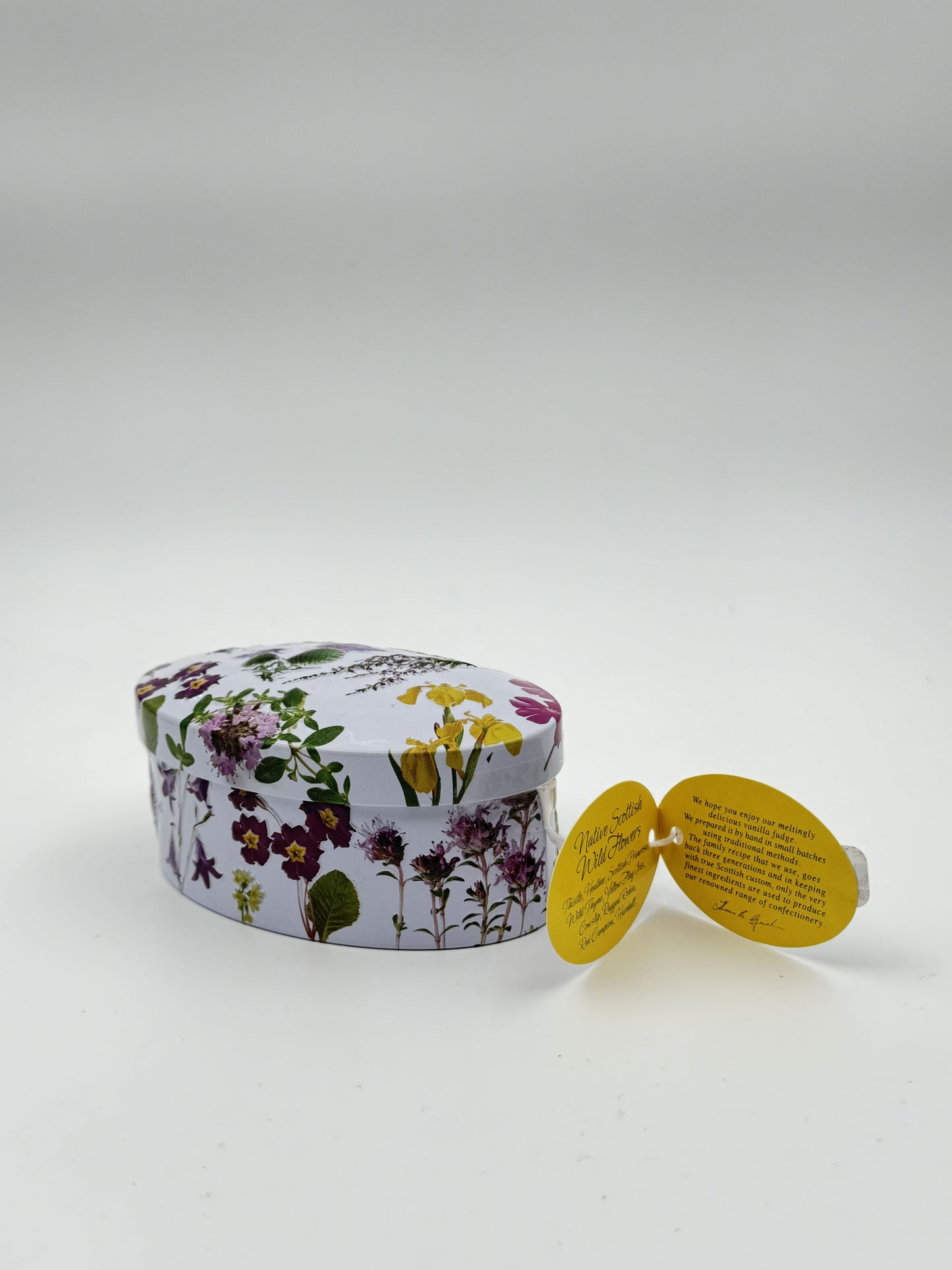 Scottish Wild Flowers Vanilla Fudge in Decorative Floral Tin – 5.3oz