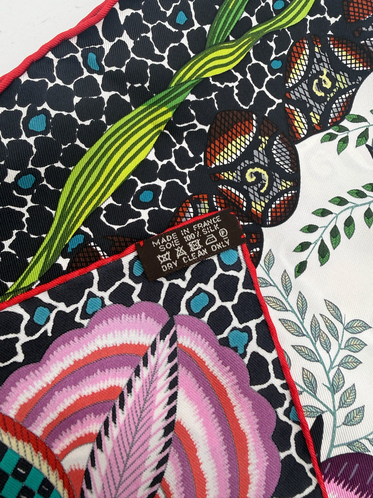 Hermes "Flowers Of Africa" Silk Scarf With Box