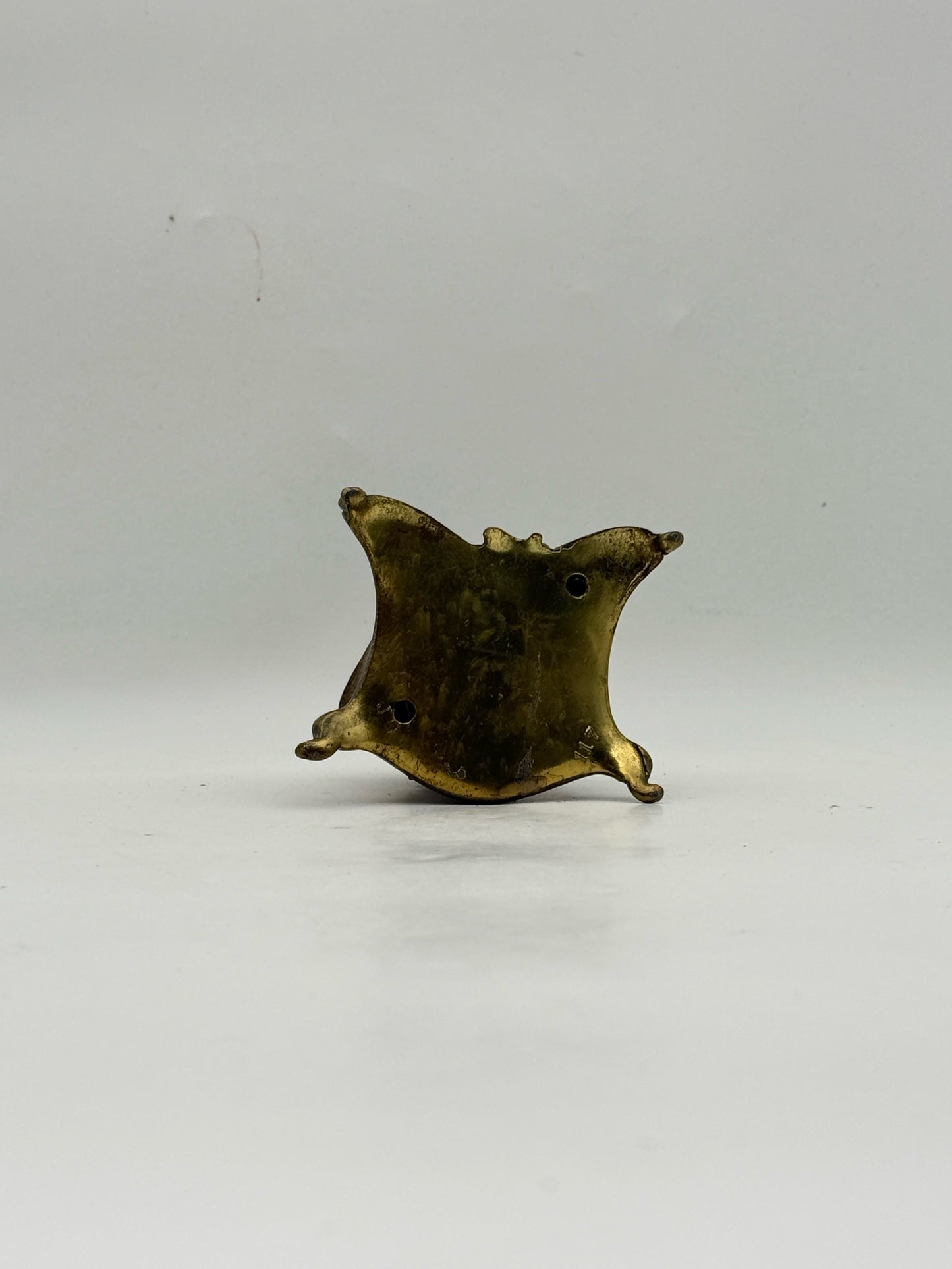 Brass Inkwell With Flowers