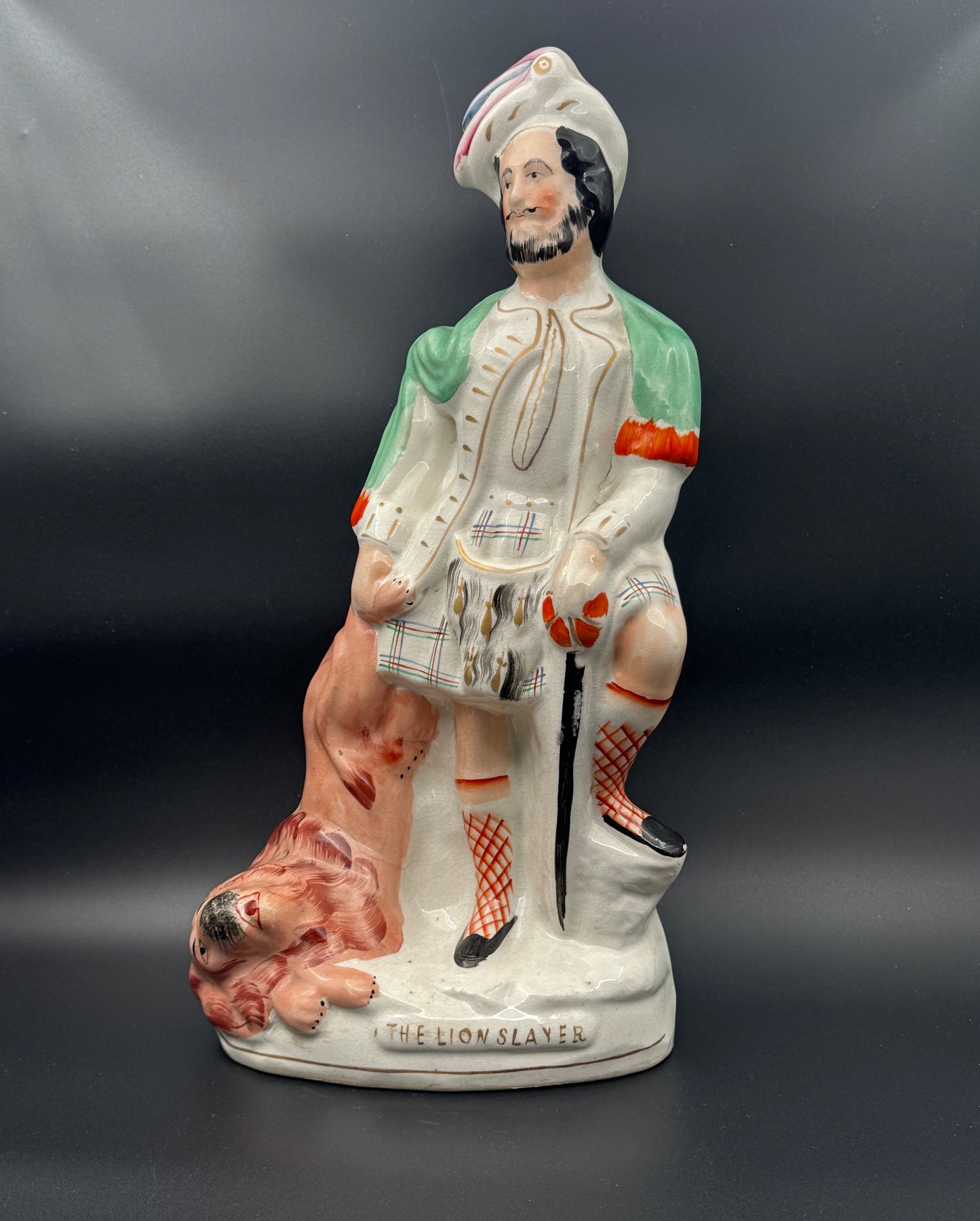 Staffordshire "The Lion Slayer" Figurine