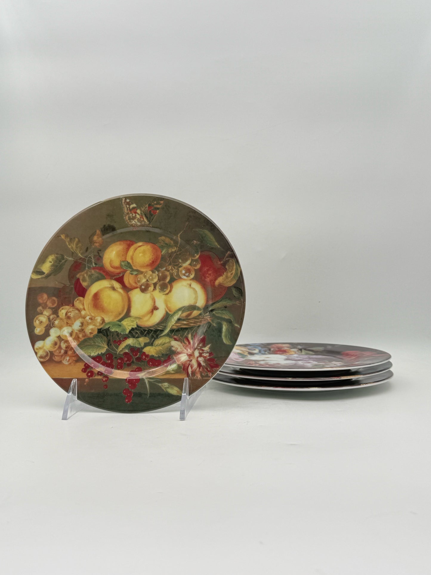 St. Martin Email De Limoges Dessert Plates- Set Of Four