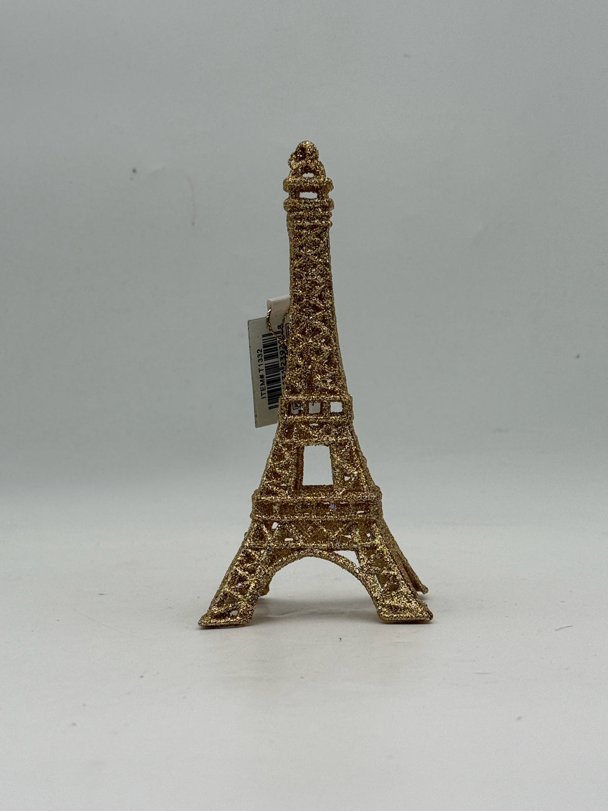 Gold Glitter Eiffel Tower Holiday Ornament