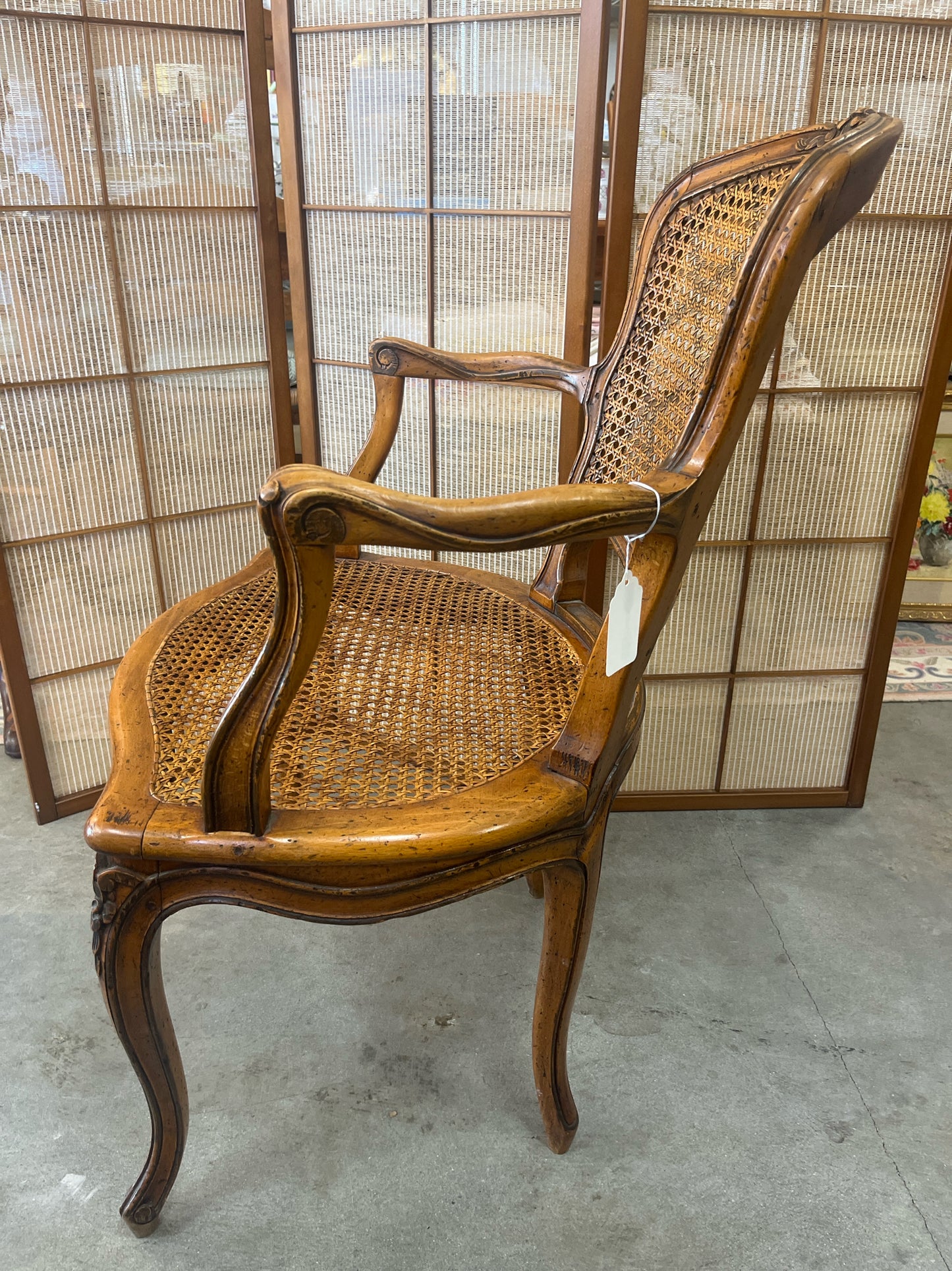 Reproduction French Cane Back Bergere Chair