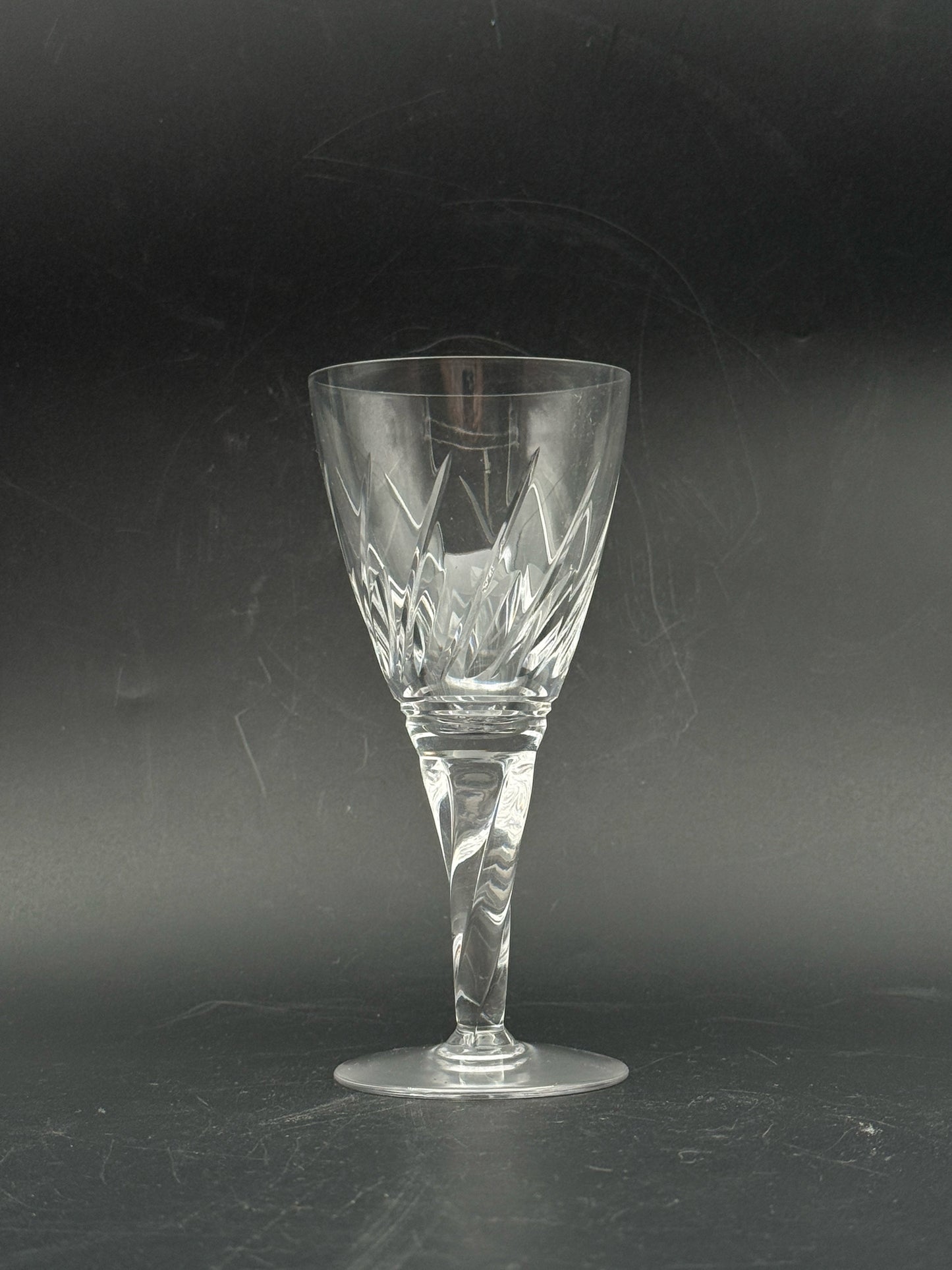 Stuart Claret Wine Glasses "Lyric" Pattern- Set Of 6