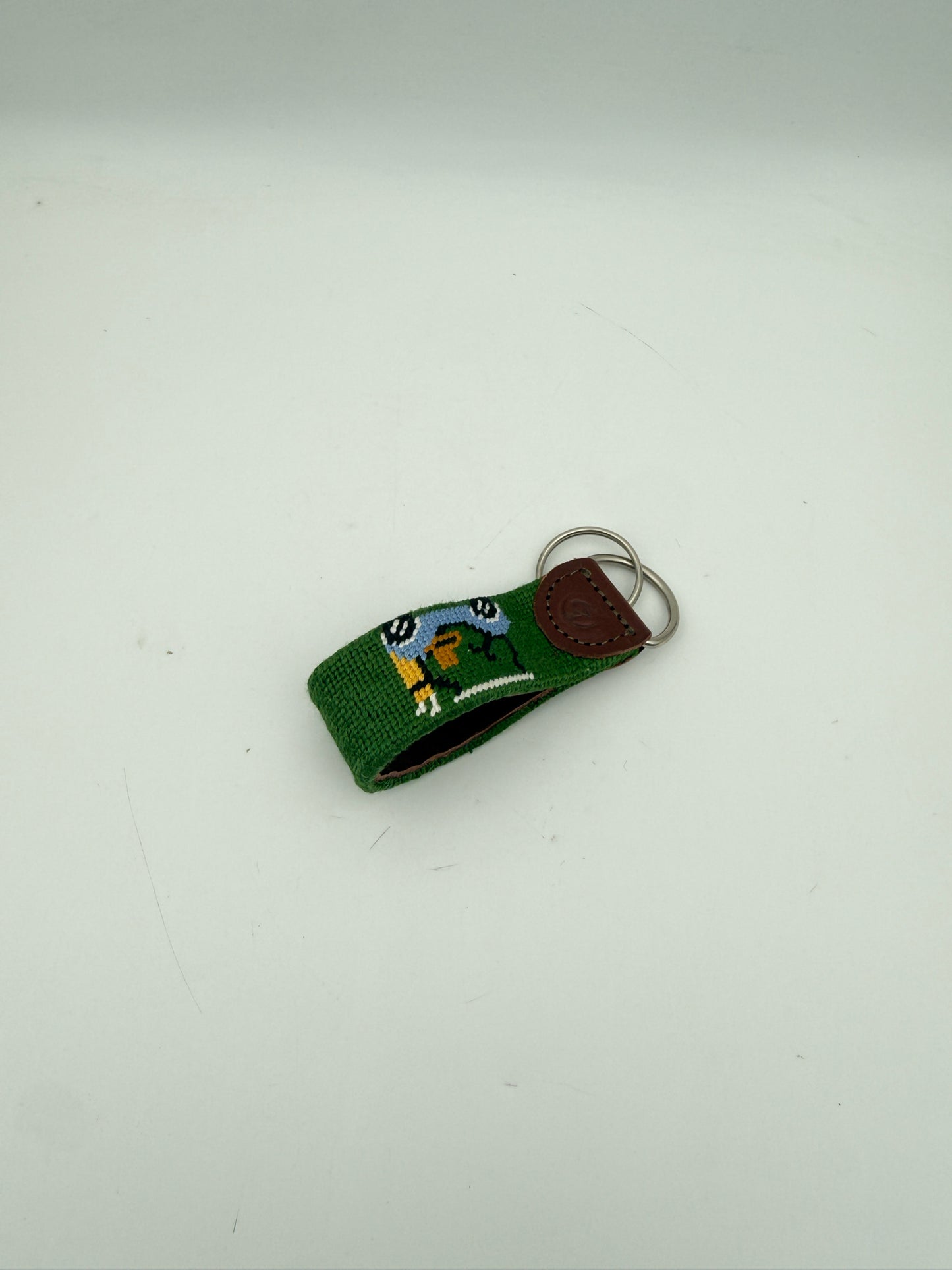 Needlepoint Keychain- Golf Cart