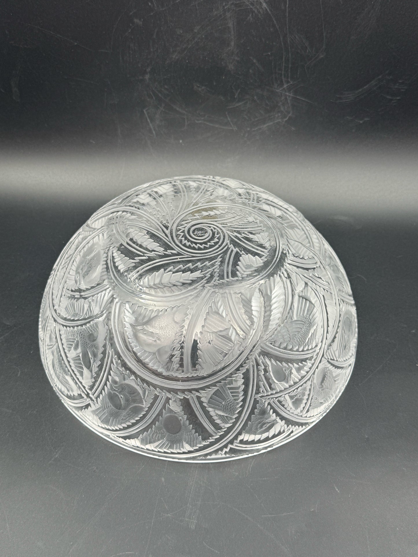 Lalique Pinsons Crystal Bowl