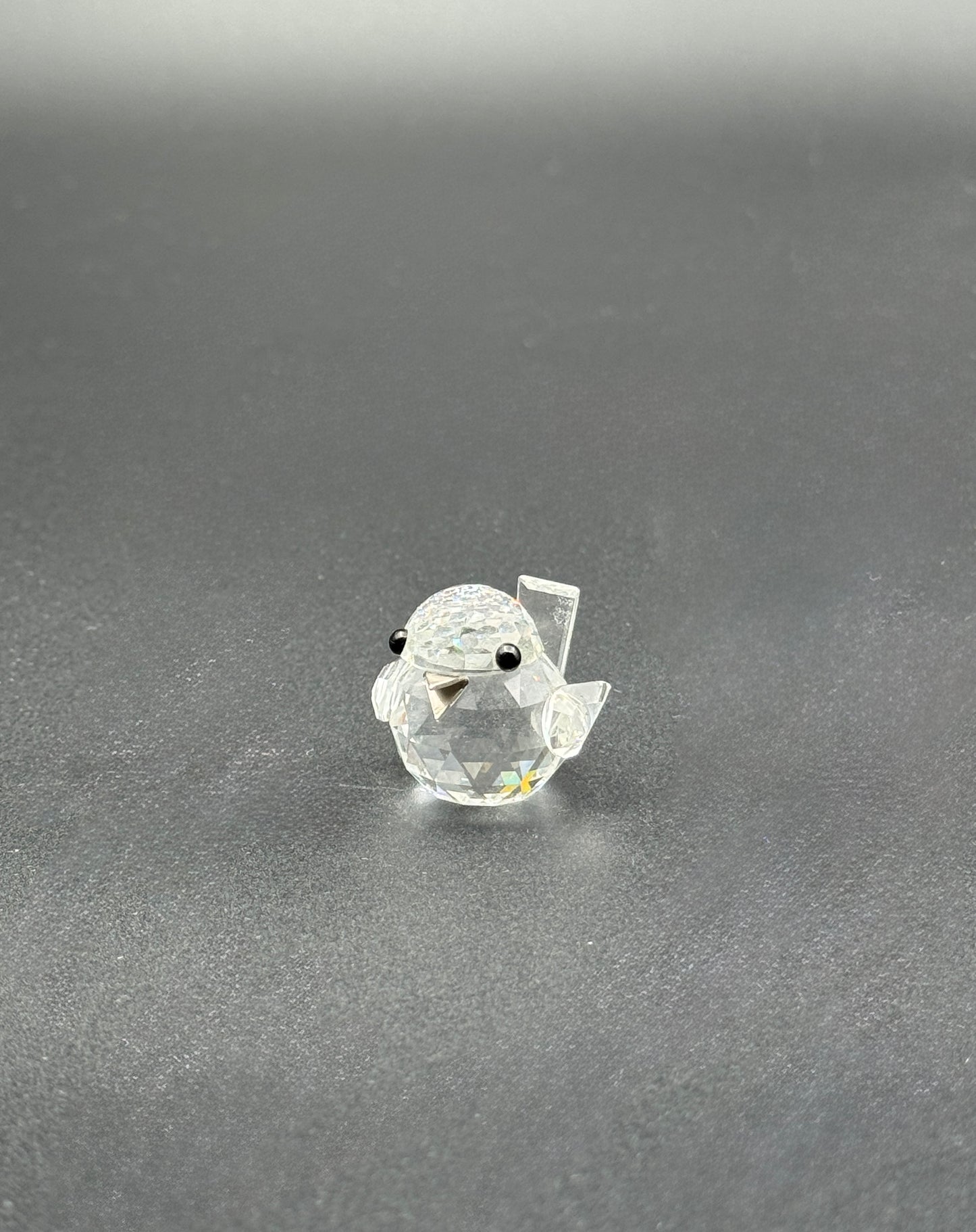 Swarovski Mini Crystal Bird Figurine – Faceted Clear Glass