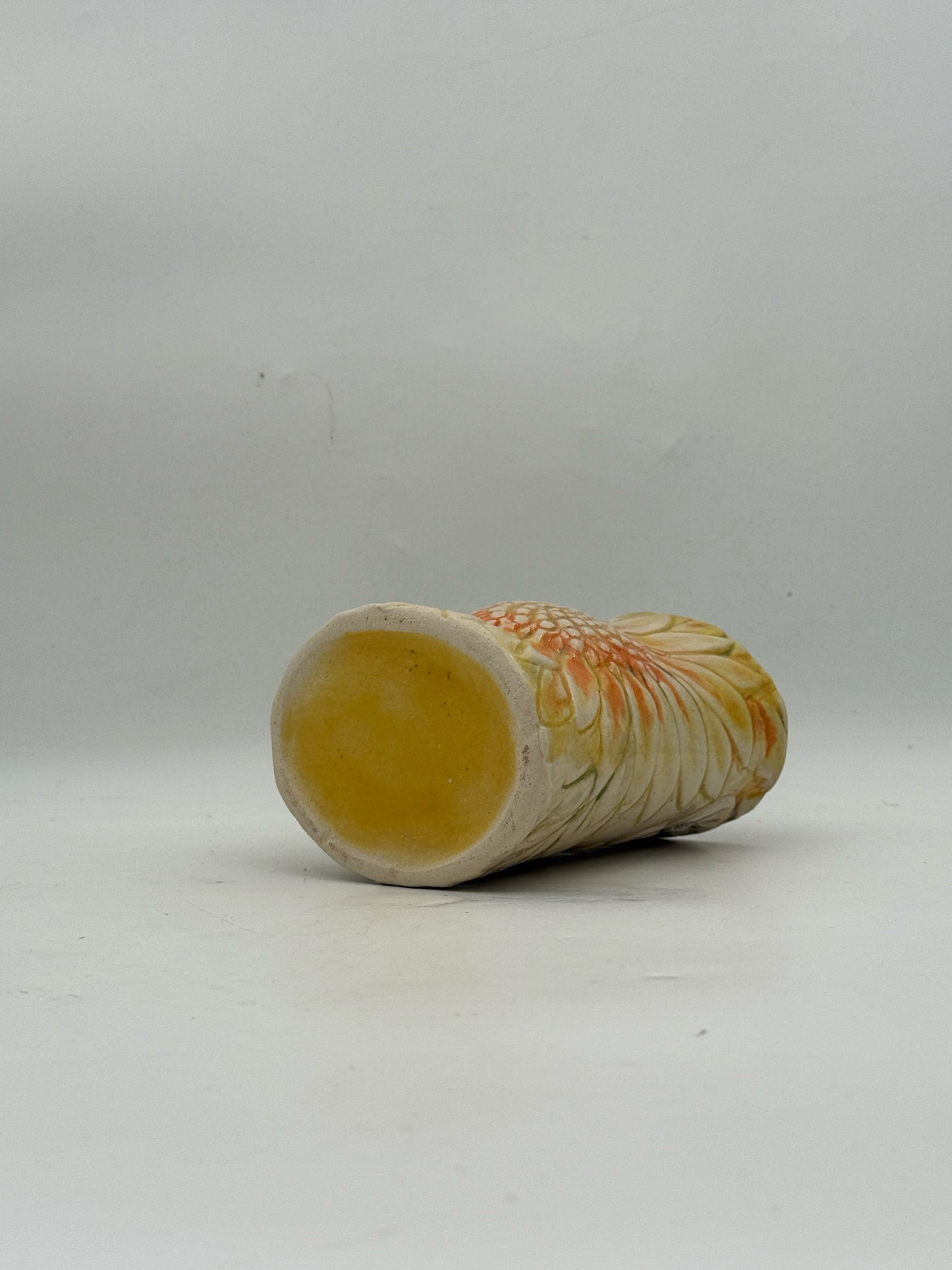 Midcentury Ceramic Sunflower Vase