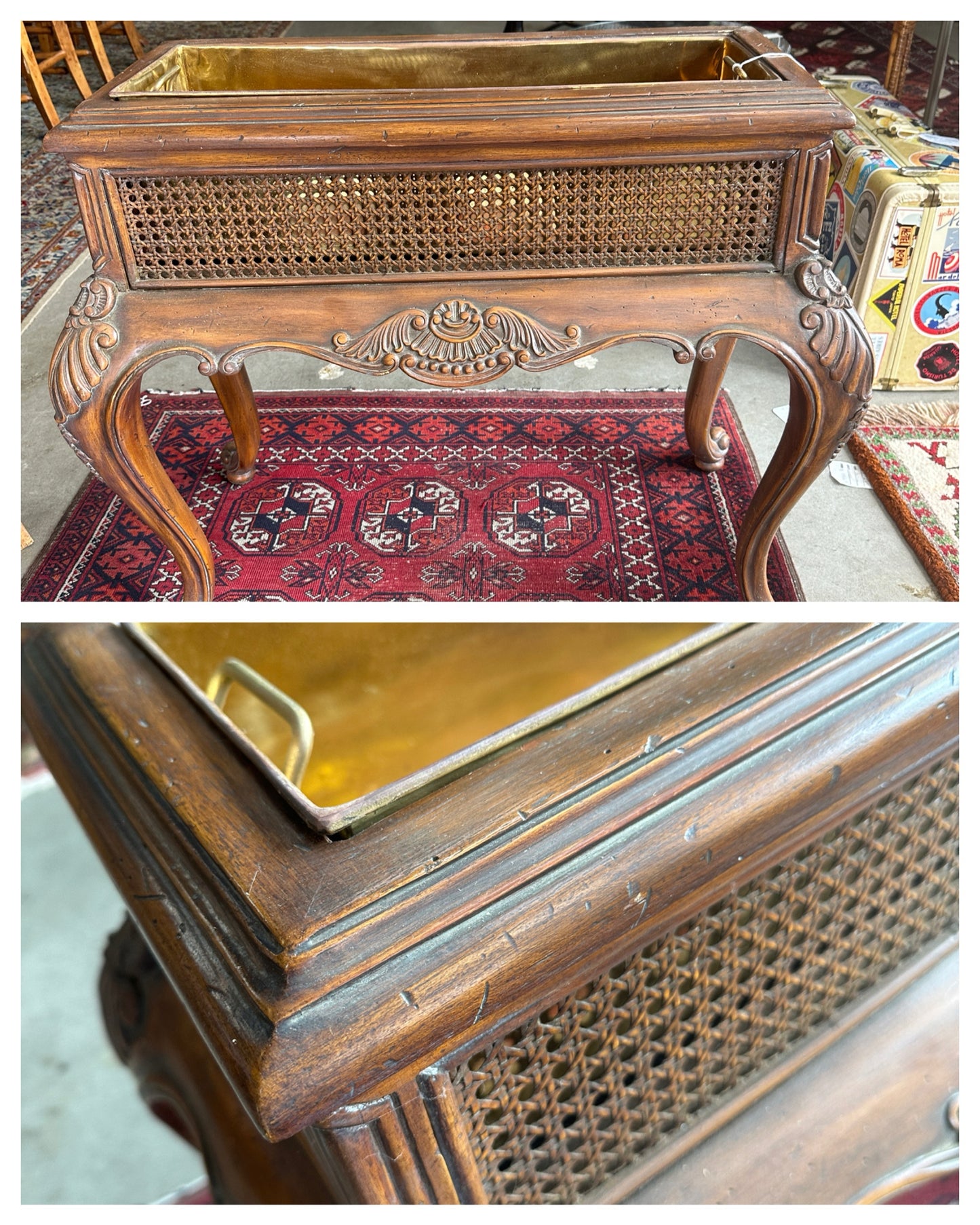 Maitland Smith Mahogany Plant Stand