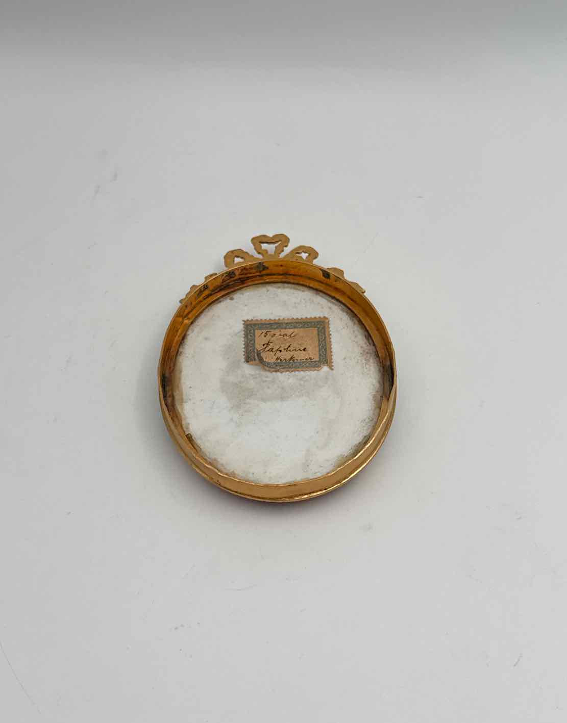 Antique Daphne Miniature Porcelain Painting Gilt Bronze Frame c 1890