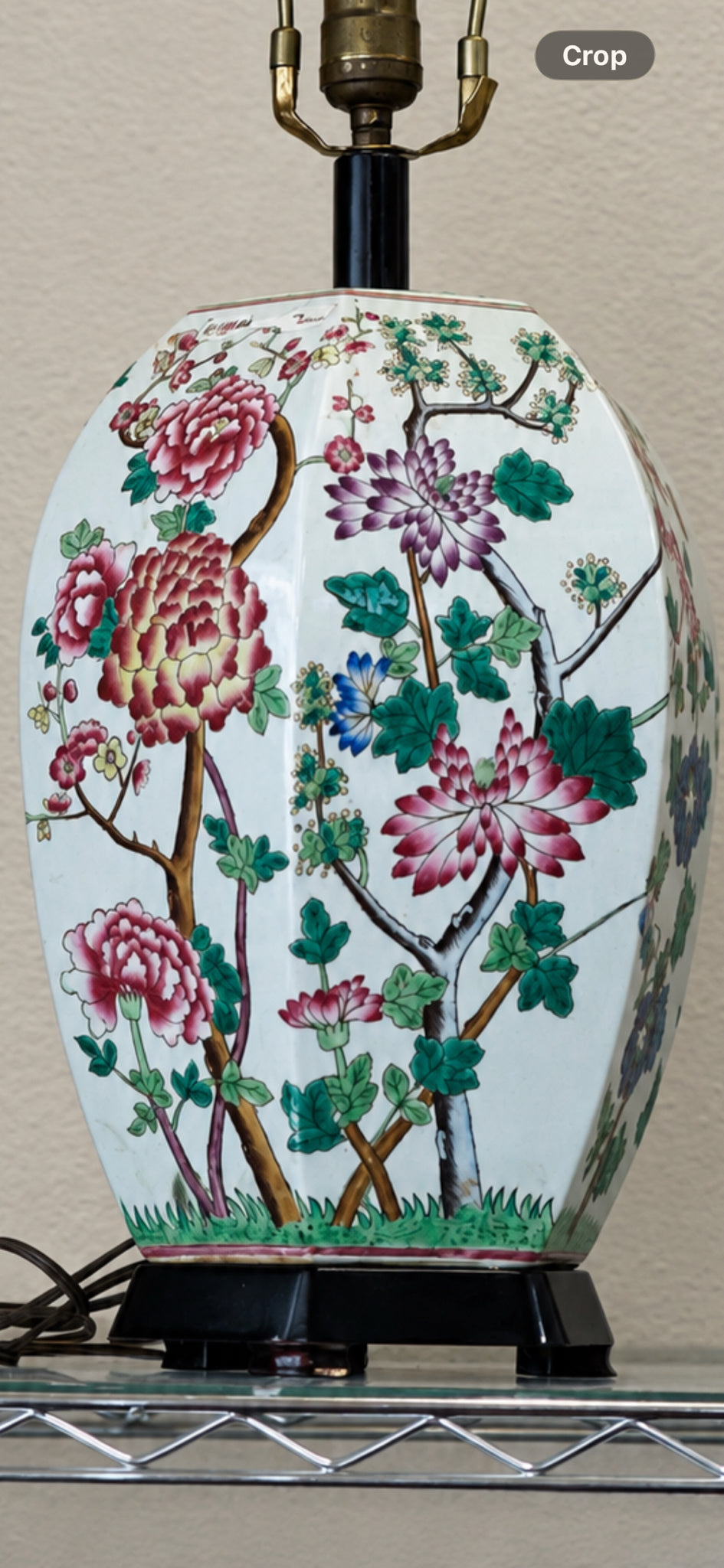 Chinese Famille Rose Porcelain Lamp - In Store Pick Up Only