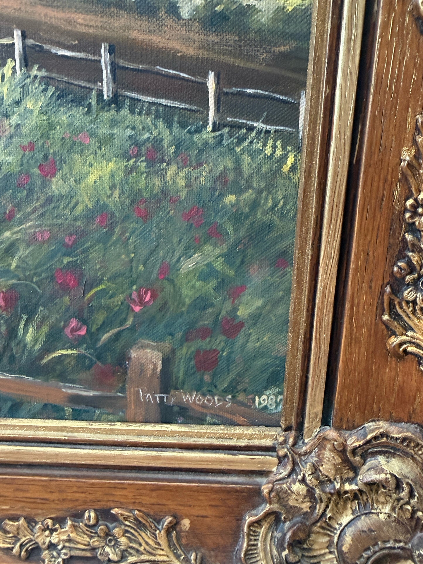 Framed Rustic Farmhouse Painting By Patty Woods