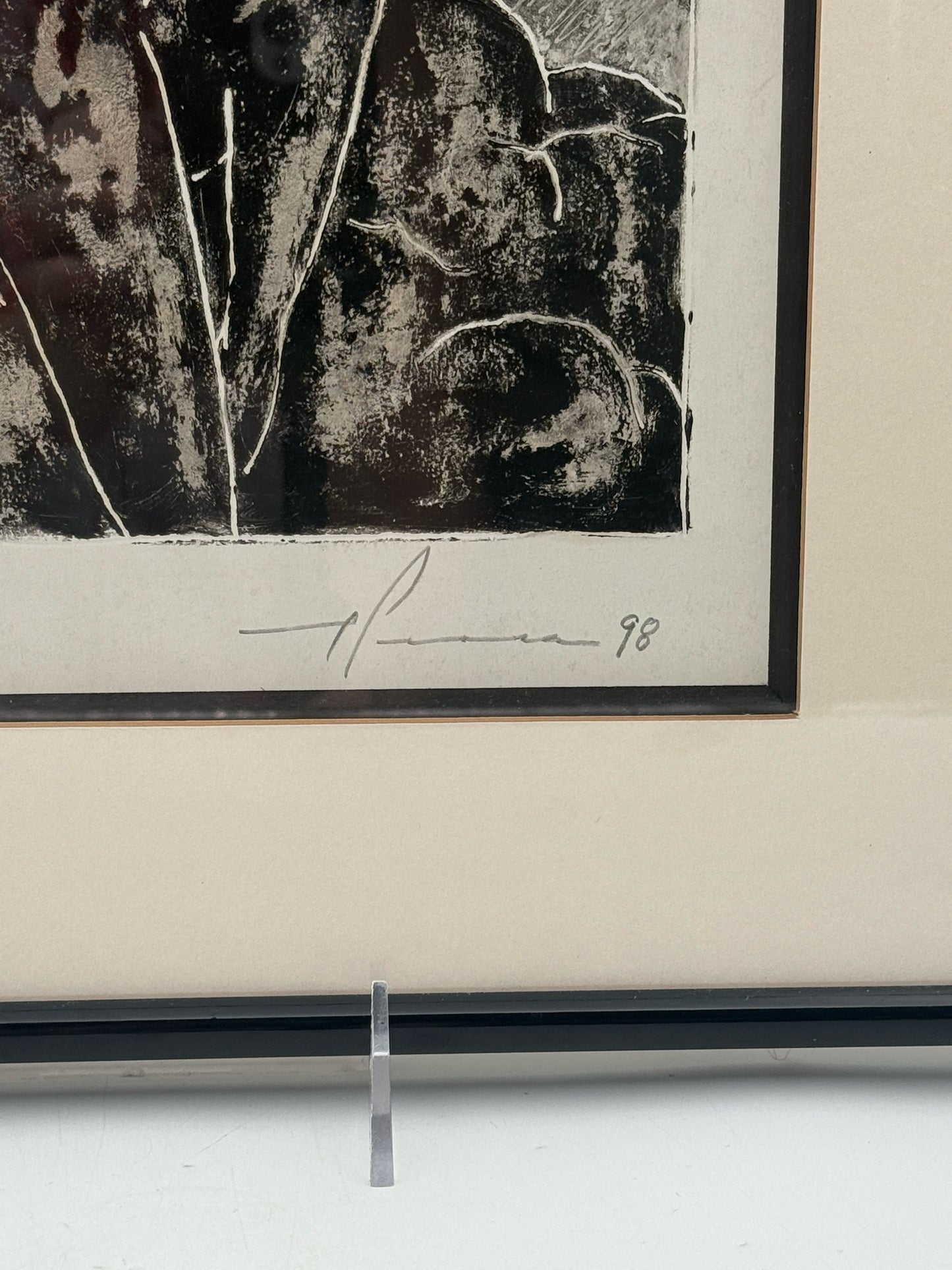 Framed Black And White Angel Print By Pablo Perea