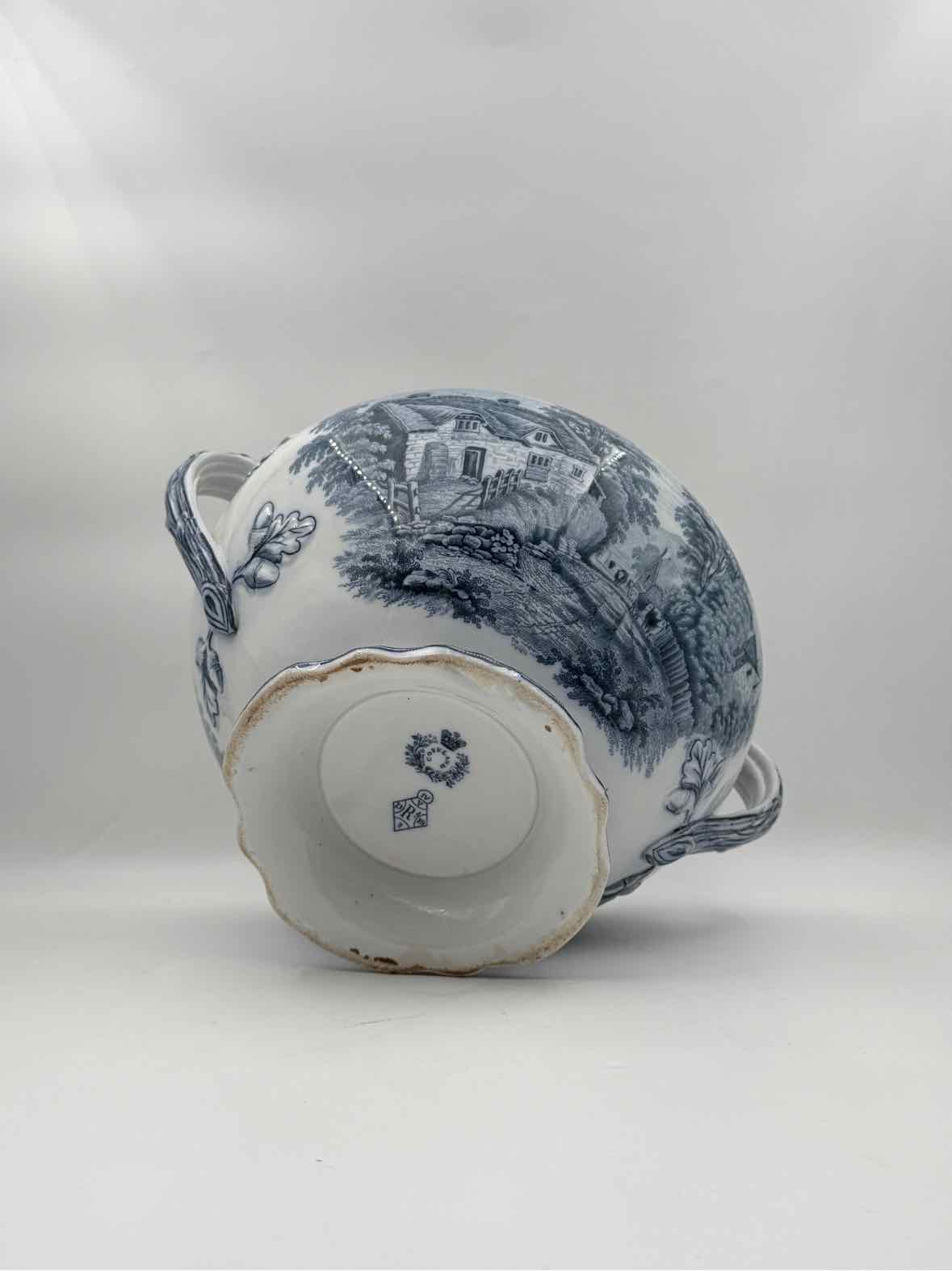 1860 Copeland Hops Soup Tureen And Underplate Set