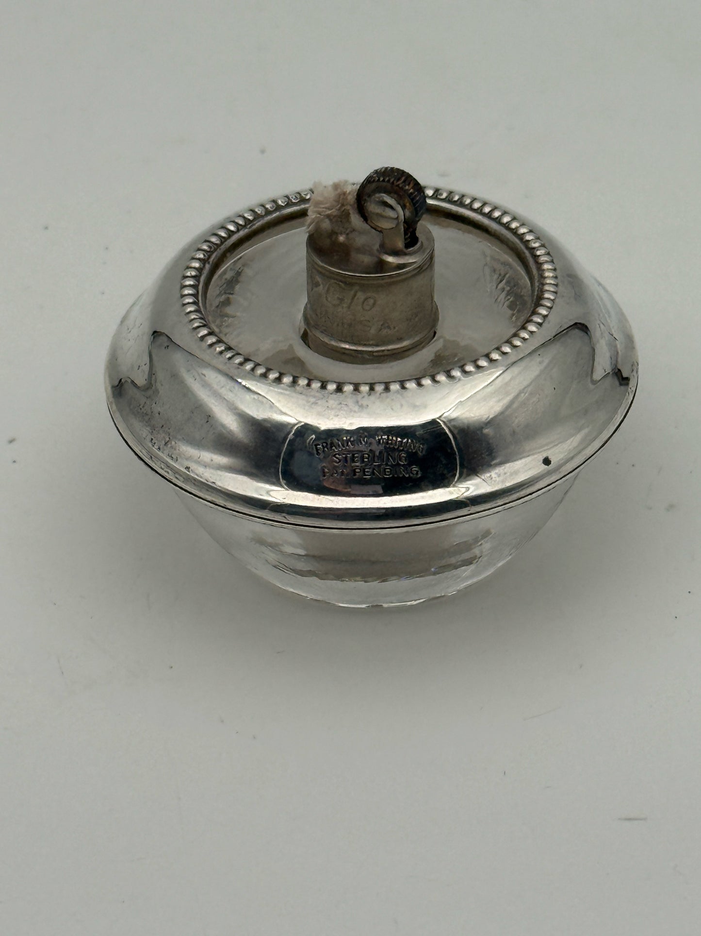 Vintage 1930's Hy Glo Frank M Whiting Sterling Silver Table Lighters- 3