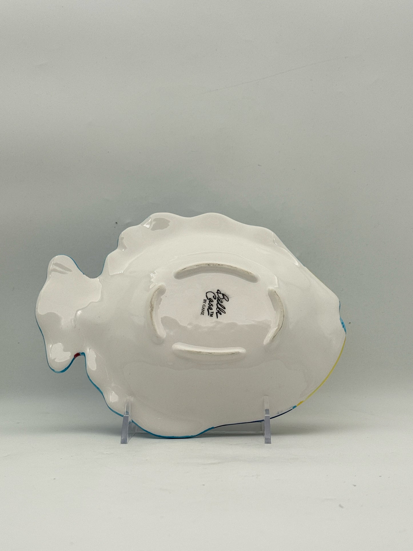 Bella Casa Blue And Yellow Fish Plate