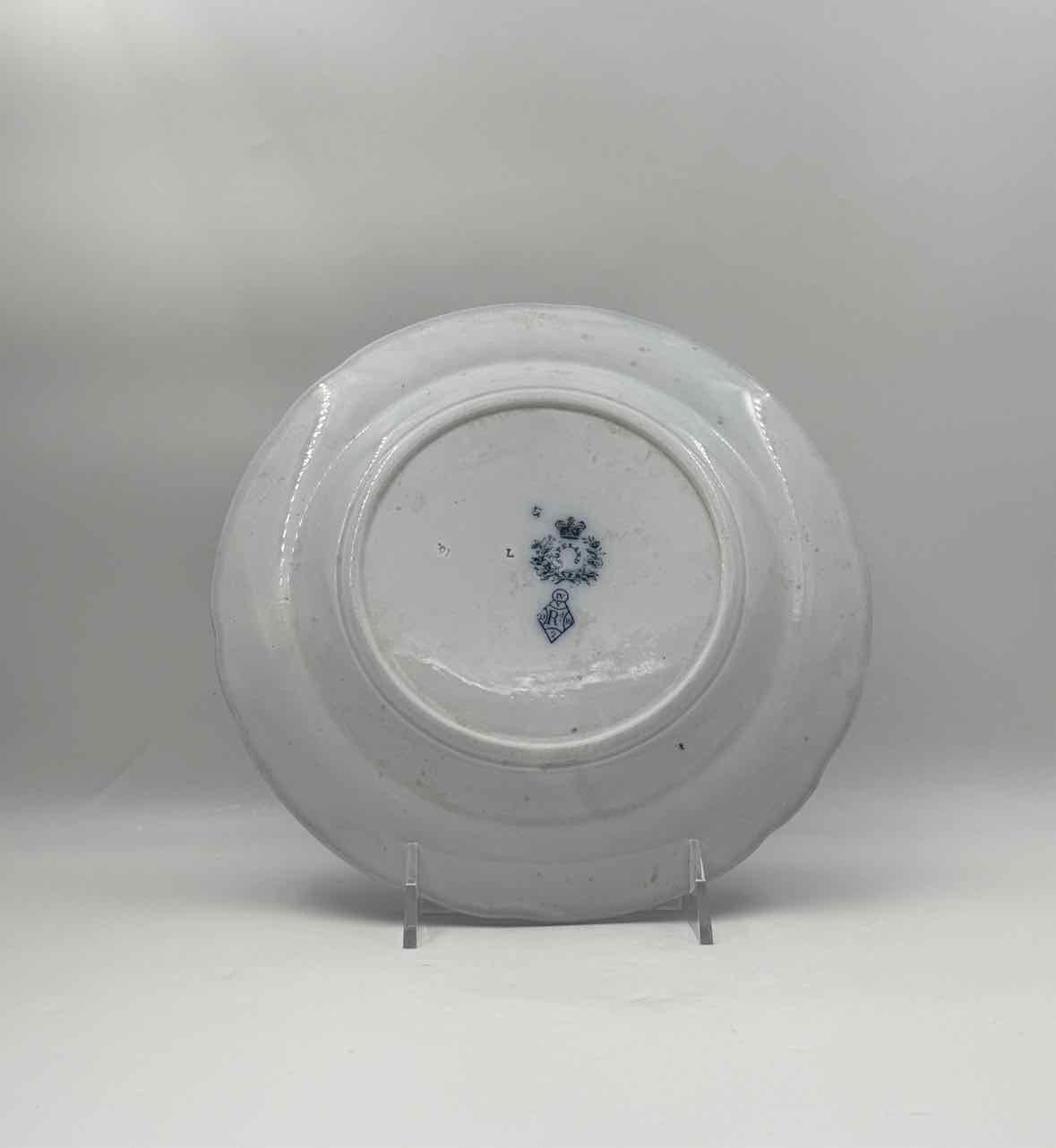 1860 Copeland "Hops" Blue Transferware Set Of 10 Dinner Plates