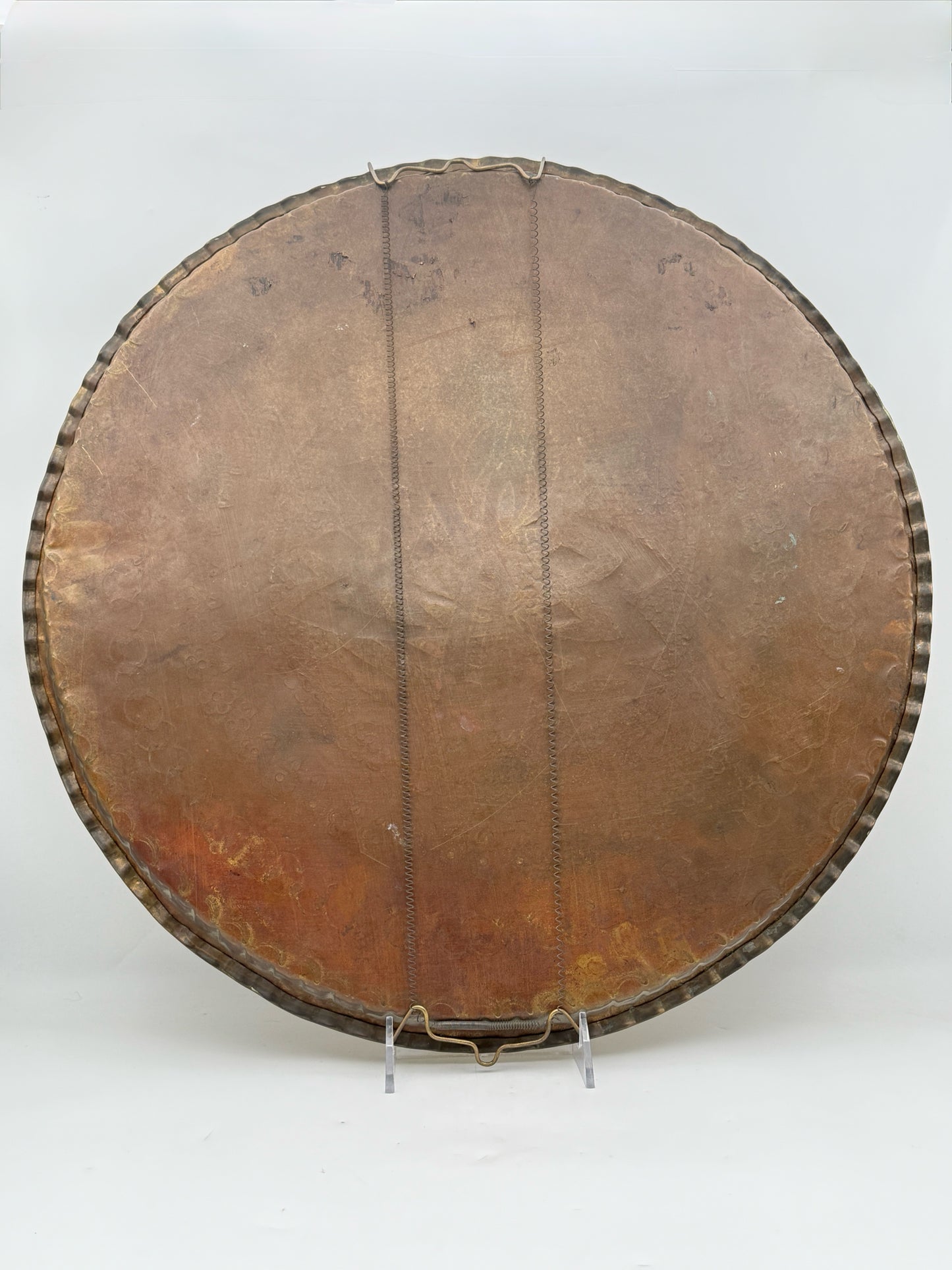 Large Brass Decorative Tray With Hanger