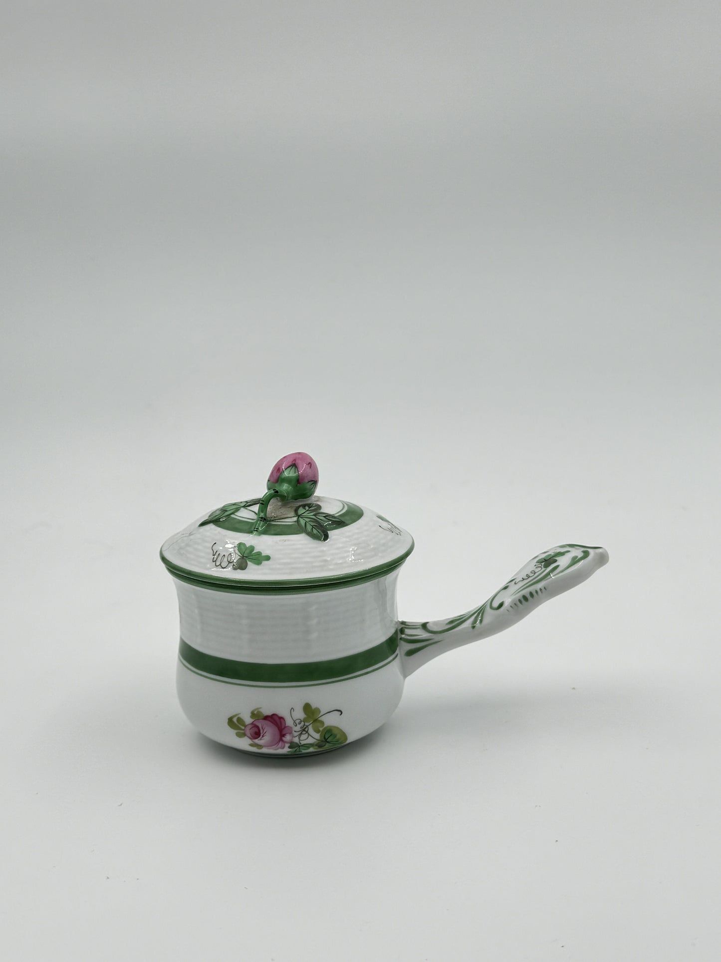 Herend Pot de Crème with Handle – Vienna Rose Design