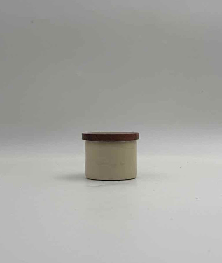 Pastel Pinch Pots with Wood Lids Set of 4 Kitchen Storage