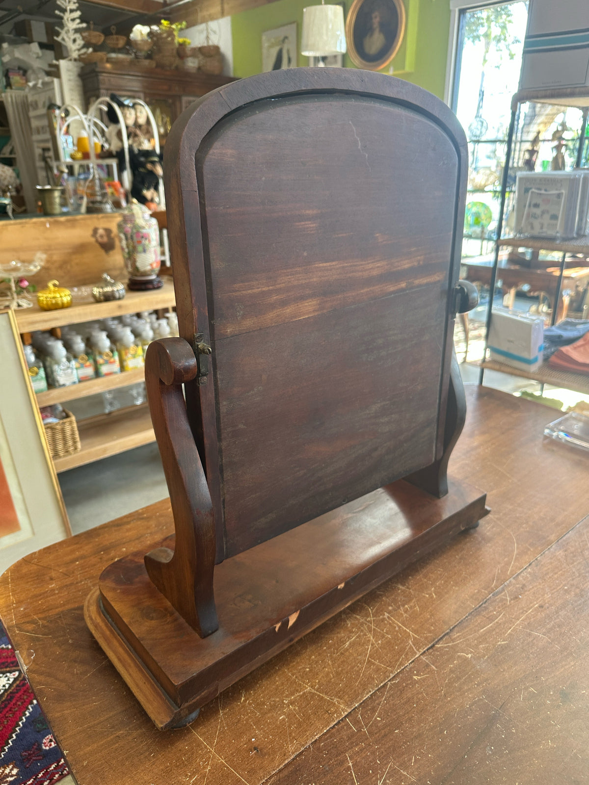 Mahogany Swivel Tabletop Mirror- In Store Pickup Only
