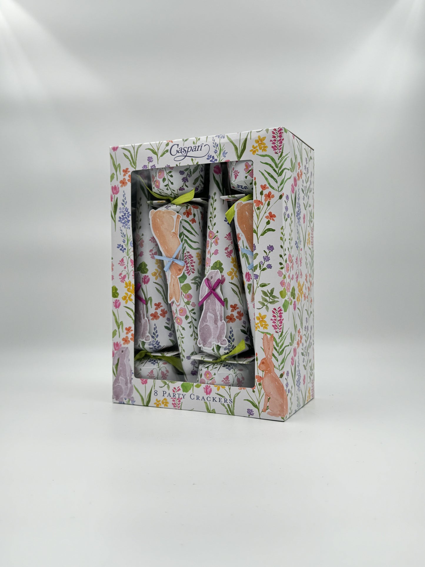 Caspari Bunny Field Celebration Party Crackers – Box of 8