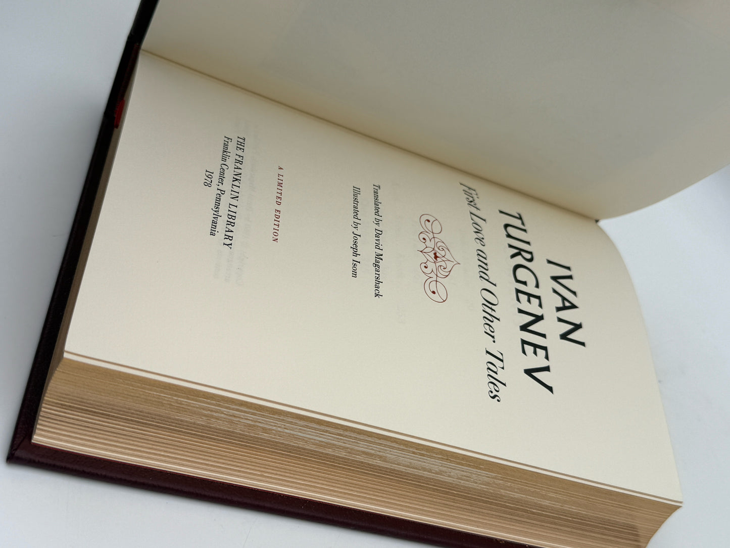 Ivan Turgenev "First Love And Other Tales" Hardcover Book- Franklin