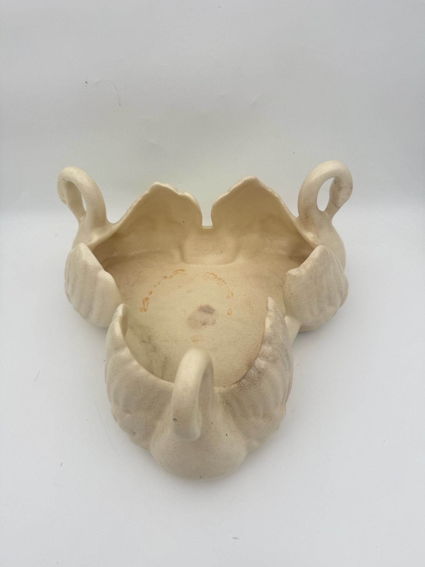 Vintage White Swan Flower Pot