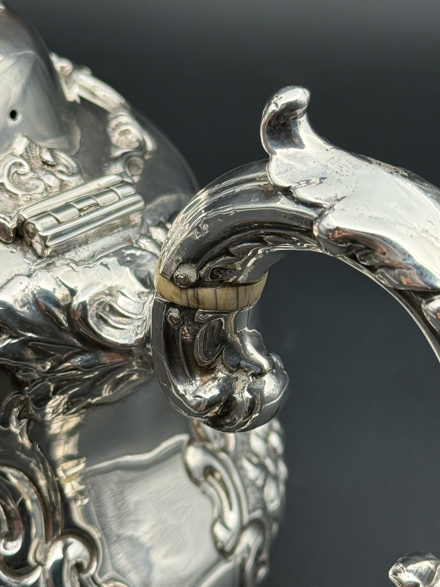 Antique 19th Century Sterling Silver Teapot By Stephen Smith