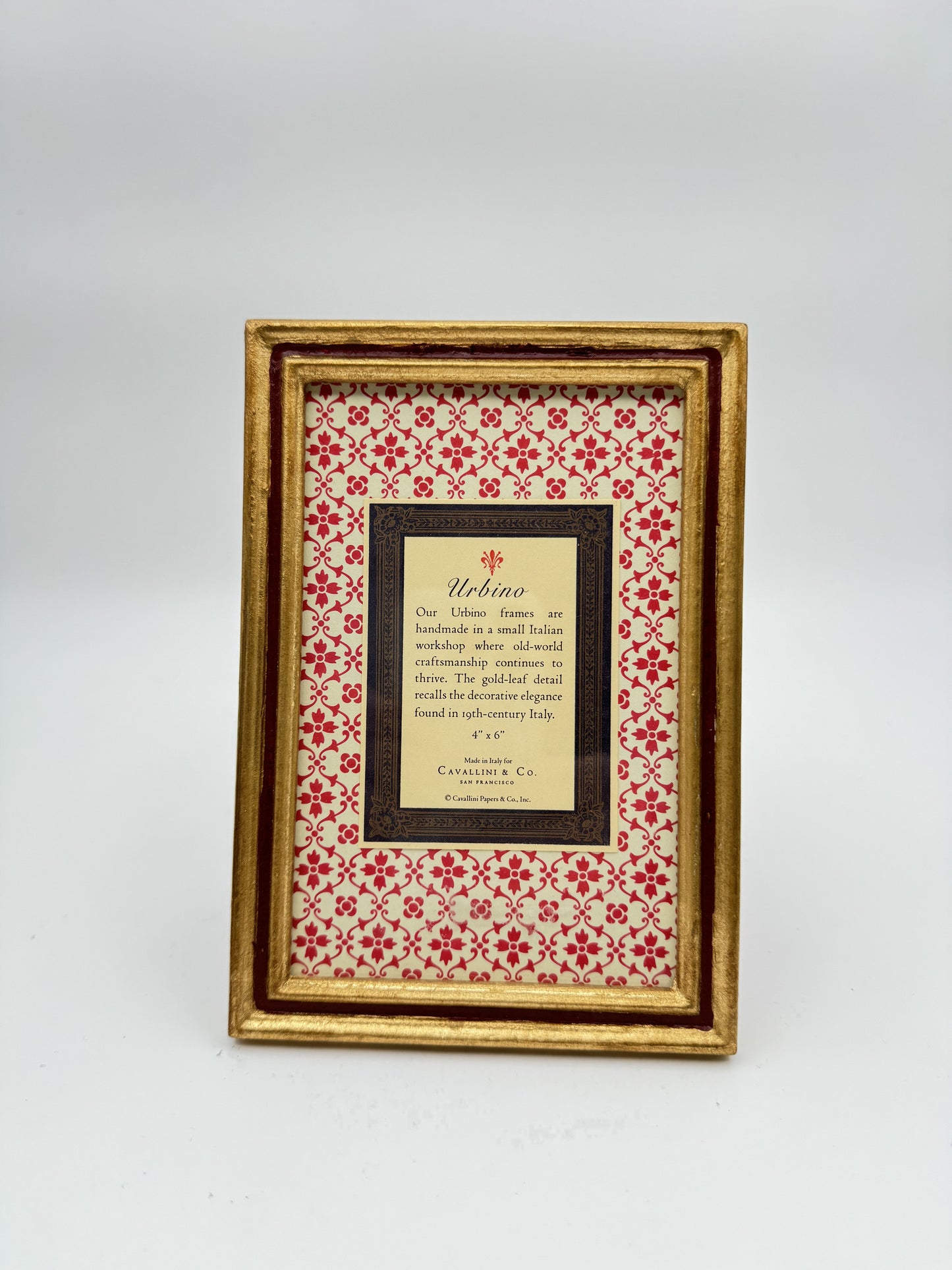 Urbino Gold Leaf Picture Frame – 4x6, Handmade in Italy