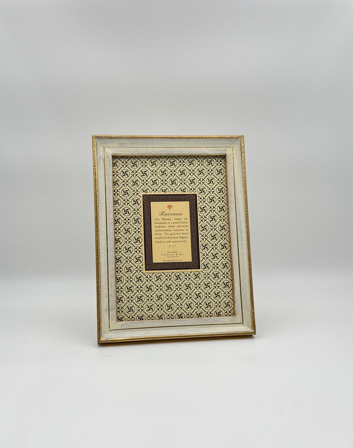 Ravenna 5" x 7" Cream Florentine Frame – Handmade in Italy